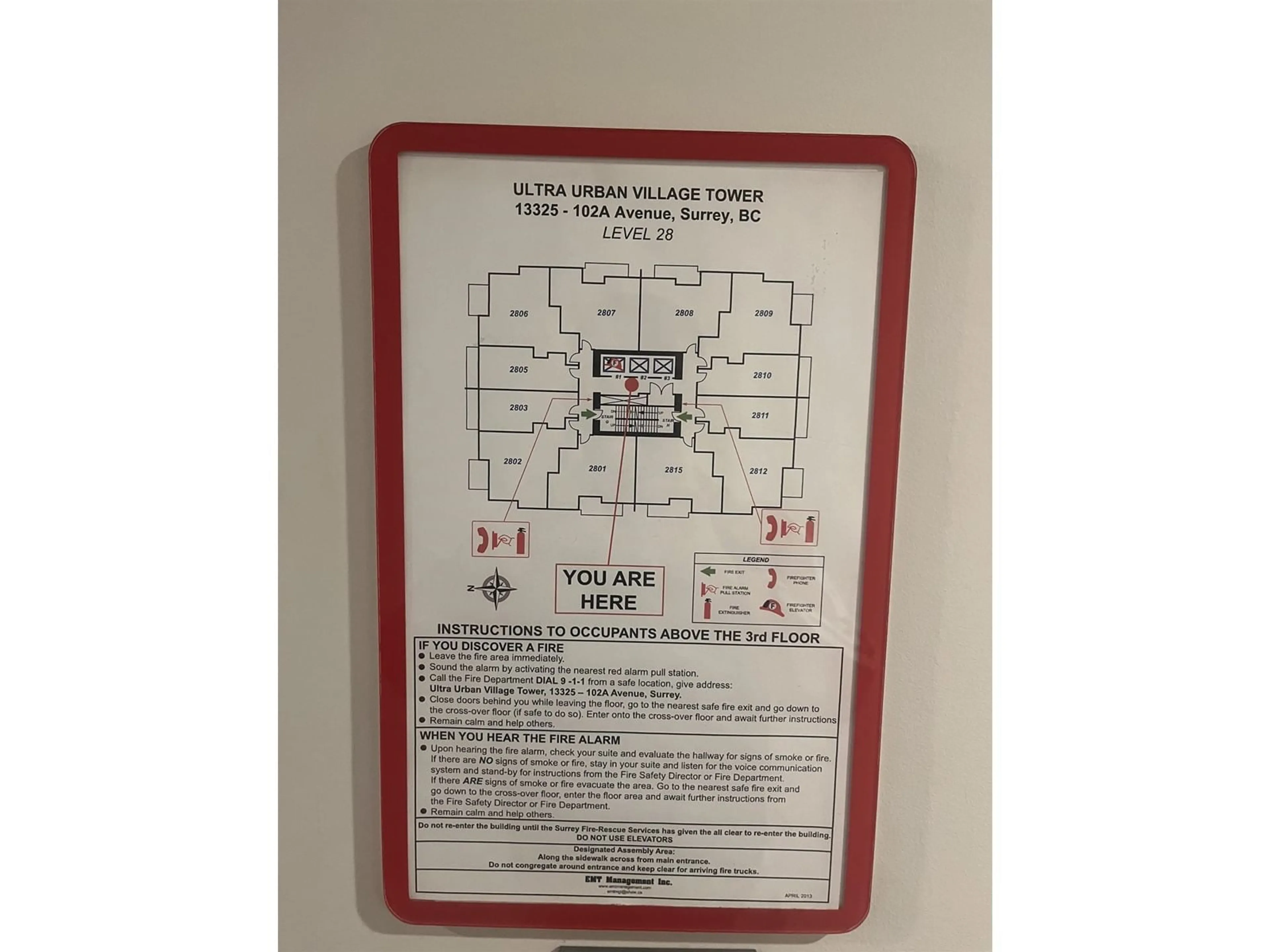 Floor plan for 2809 - 13325 102A, Surrey British Columbia V3T0J5