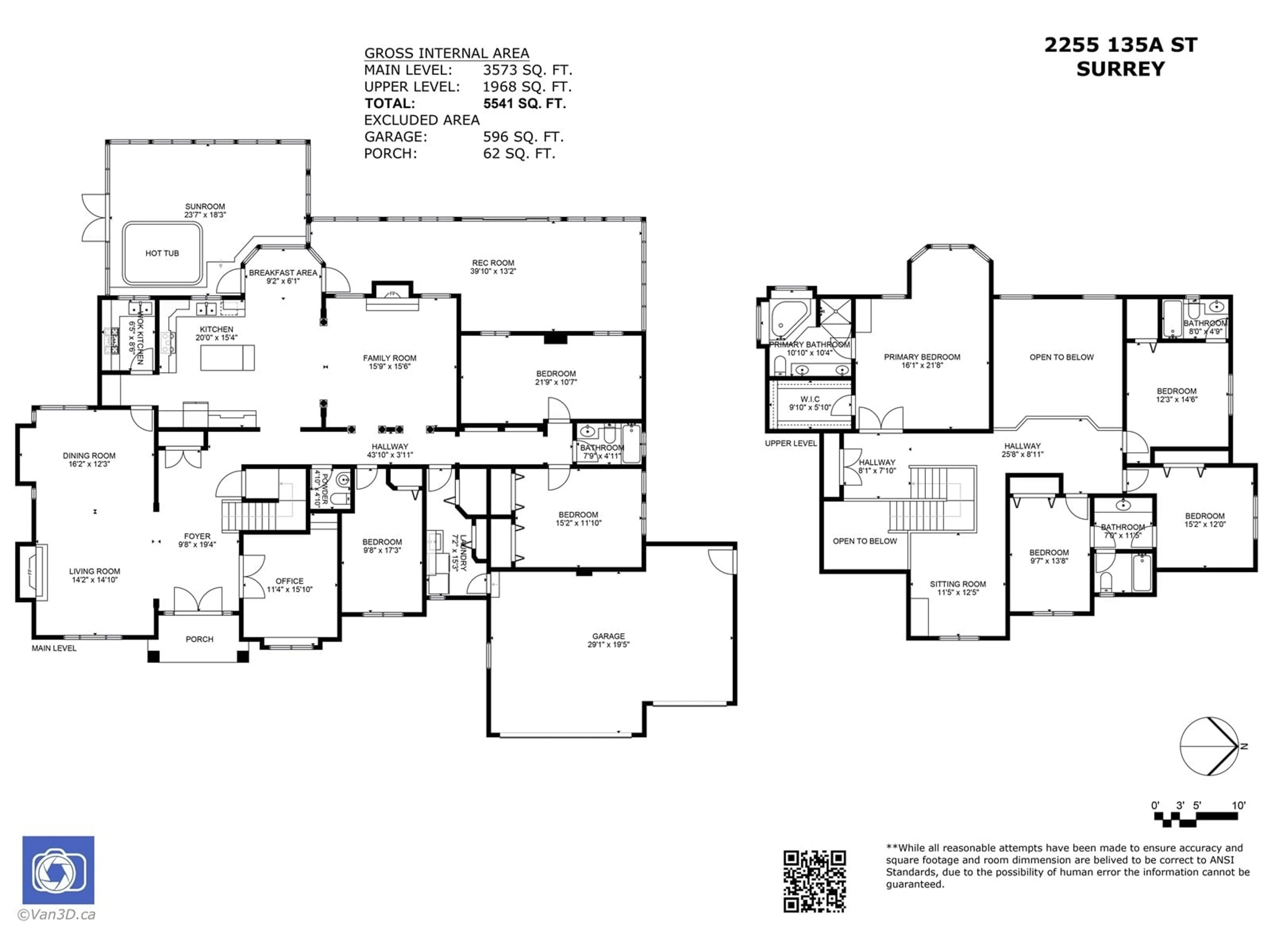 Floor plan for 2255 135A, Surrey British Columbia V4A9V2