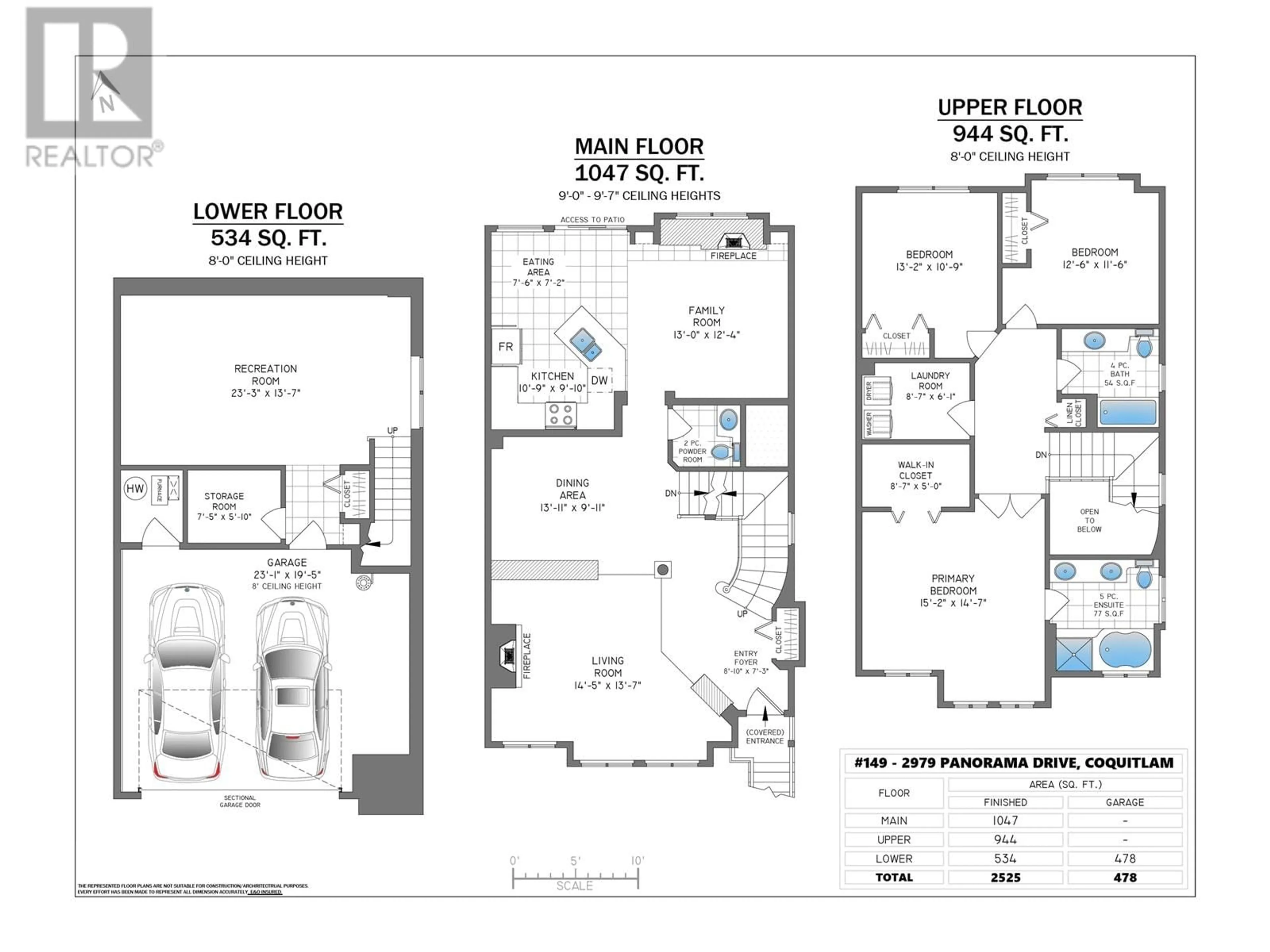 Floor plan for 149 - 2979 PANORAMA DRIVE, Coquitlam British Columbia V3E2W8
