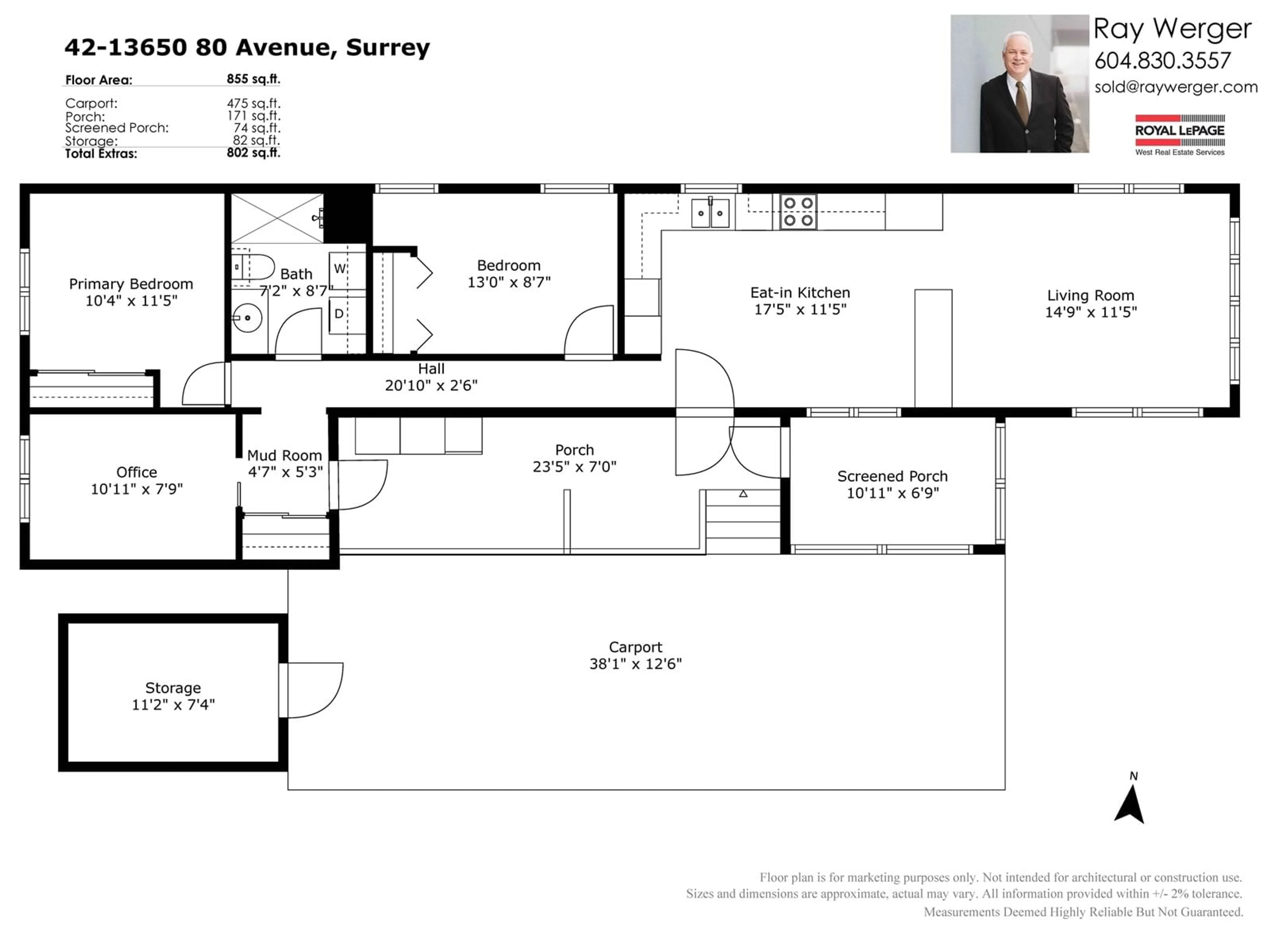 Floor plan for 42 - 13650 80, Surrey British Columbia V3W6J8