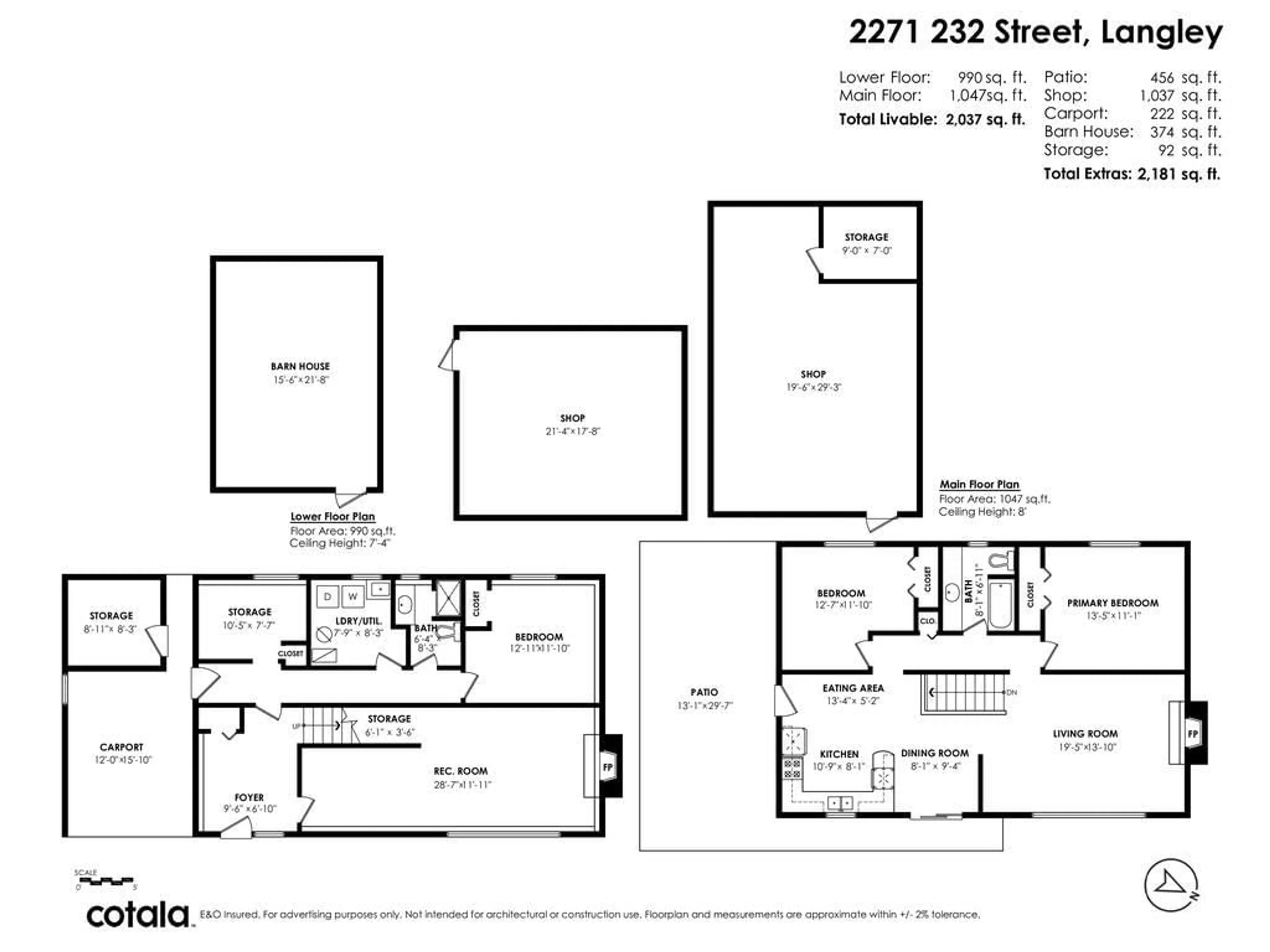 Floor plan for 2271 232, Langley British Columbia V2Z2Z9