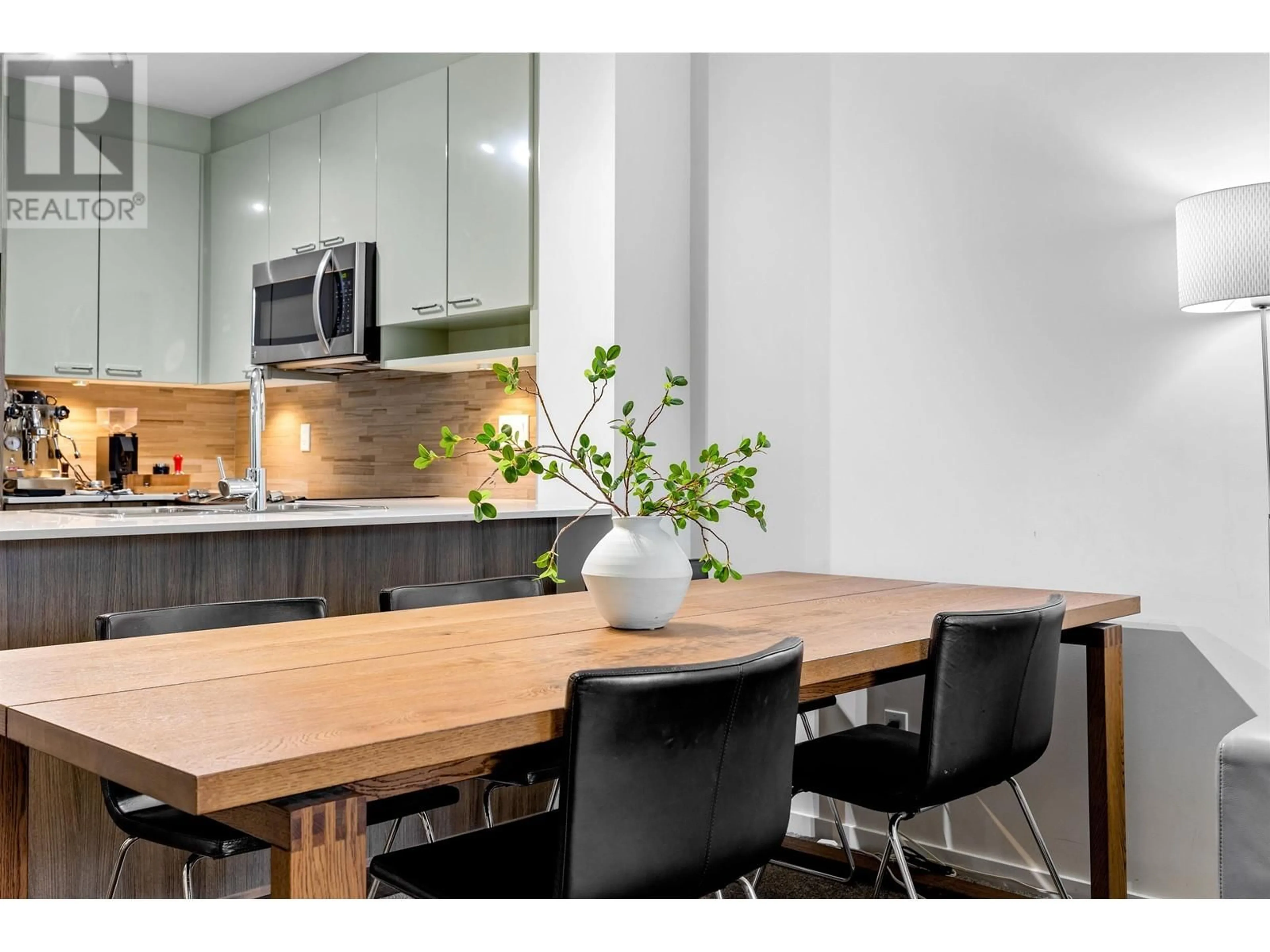 Open concept kitchen, wood/laminate floor for 308 - 210 LEBLEU STREET, Coquitlam British Columbia V3K4L6