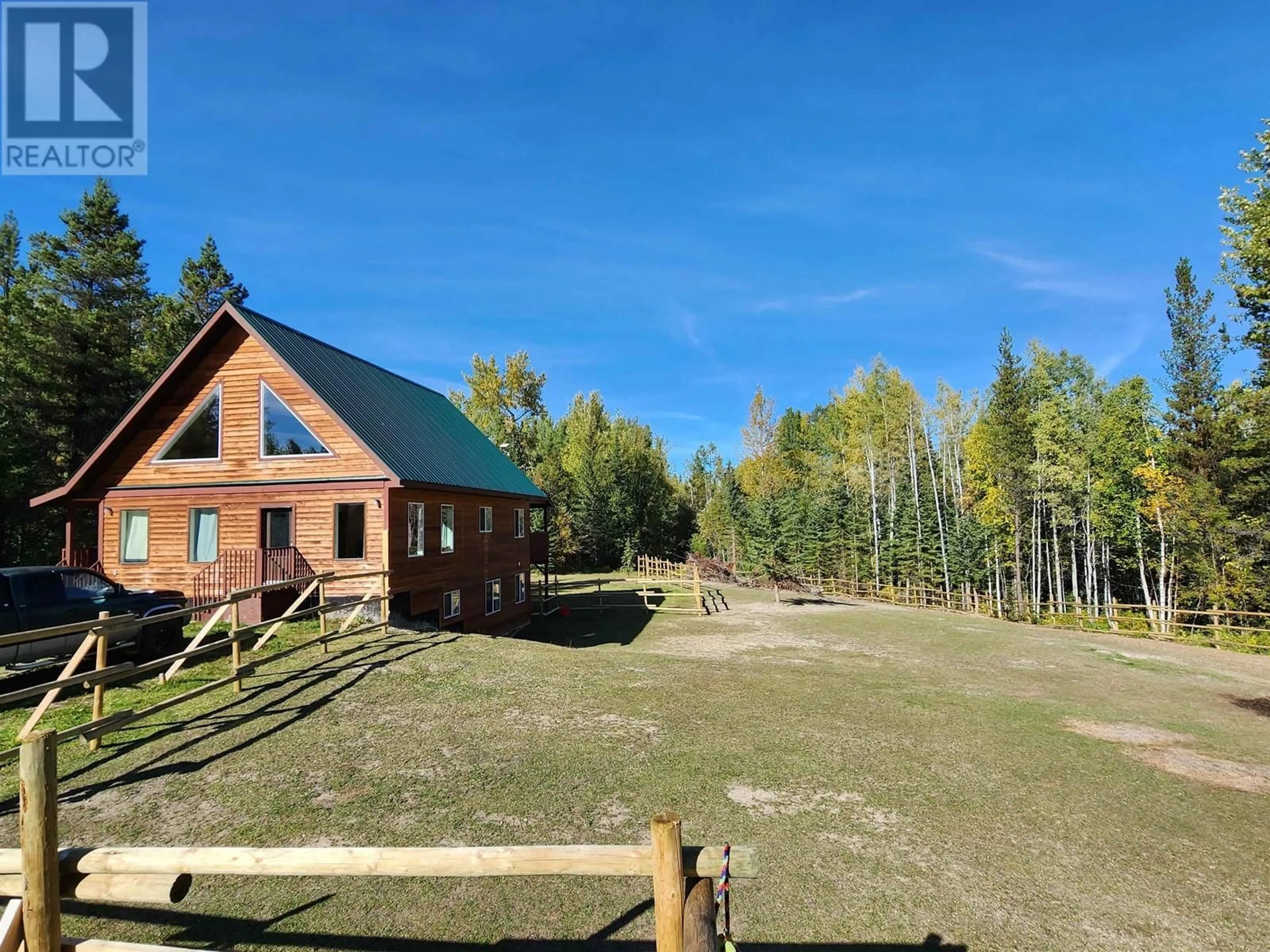 A pic from outside/outdoor area/front of a property/back of a property/a pic from drone, mountain view for 3677 BLUE RIDGE ROAD, Quesnel British Columbia V2J6T4