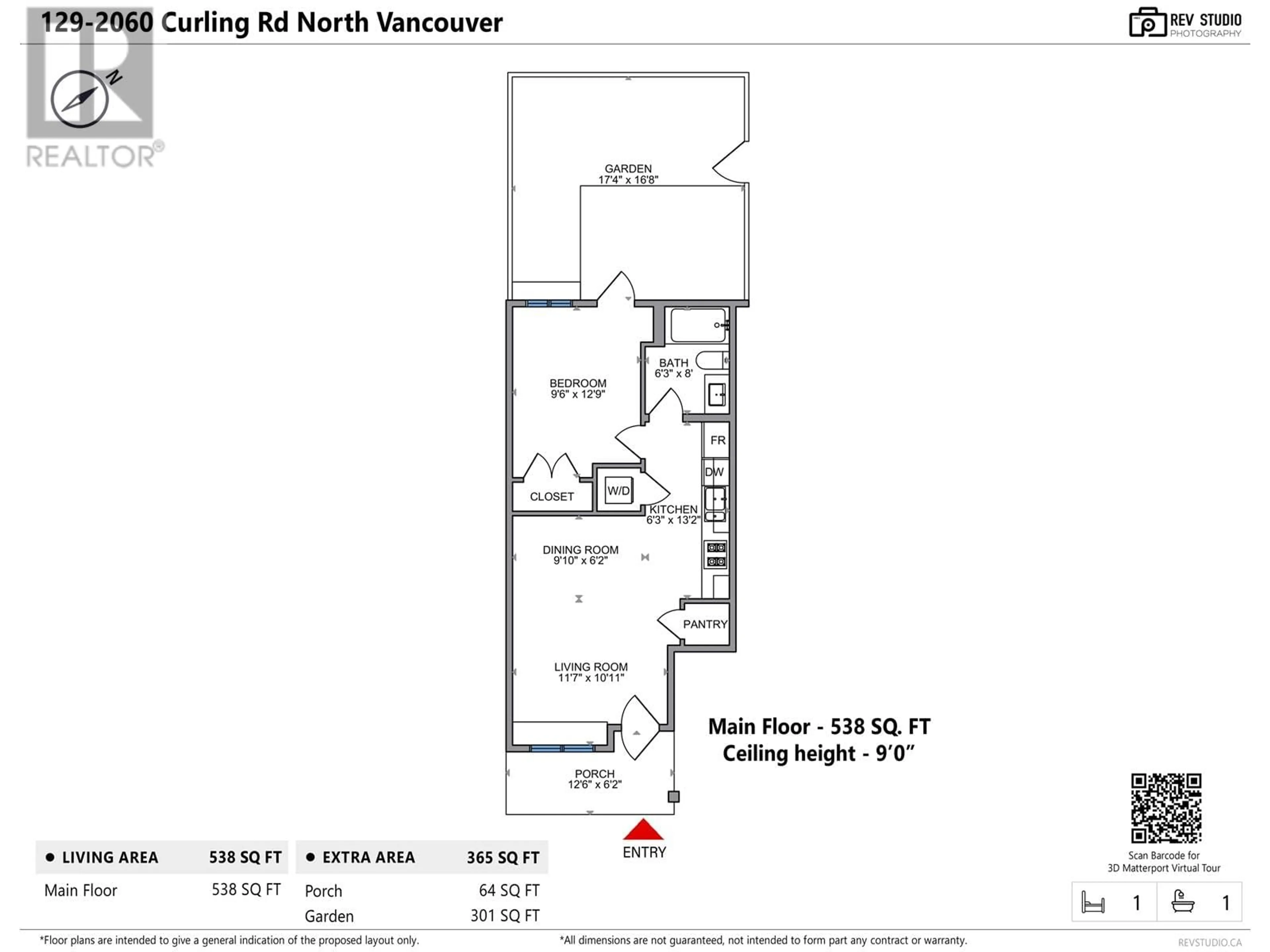 Floor plan for 129 - 2060 CURLING ROAD, North Vancouver British Columbia V7P0C6