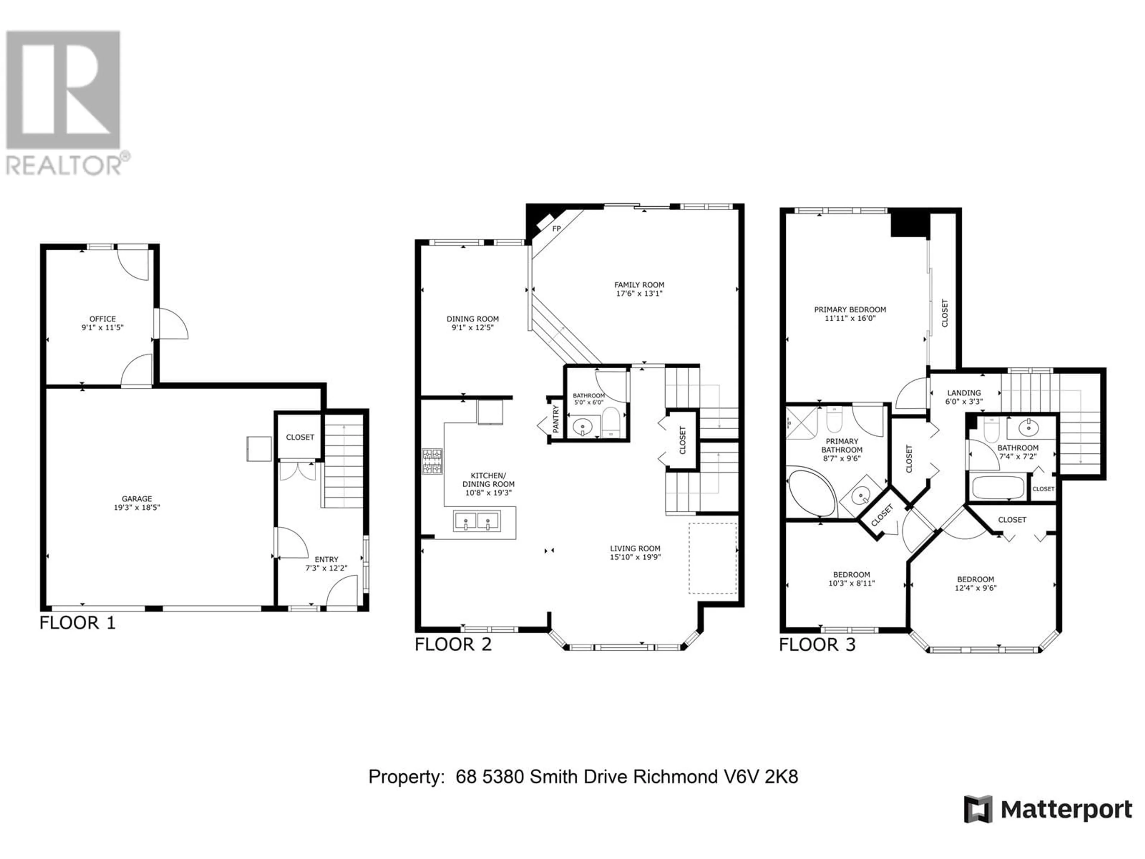 Floor plan for 68 - 5380 SMITH DRIVE, Richmond British Columbia V6V2K8