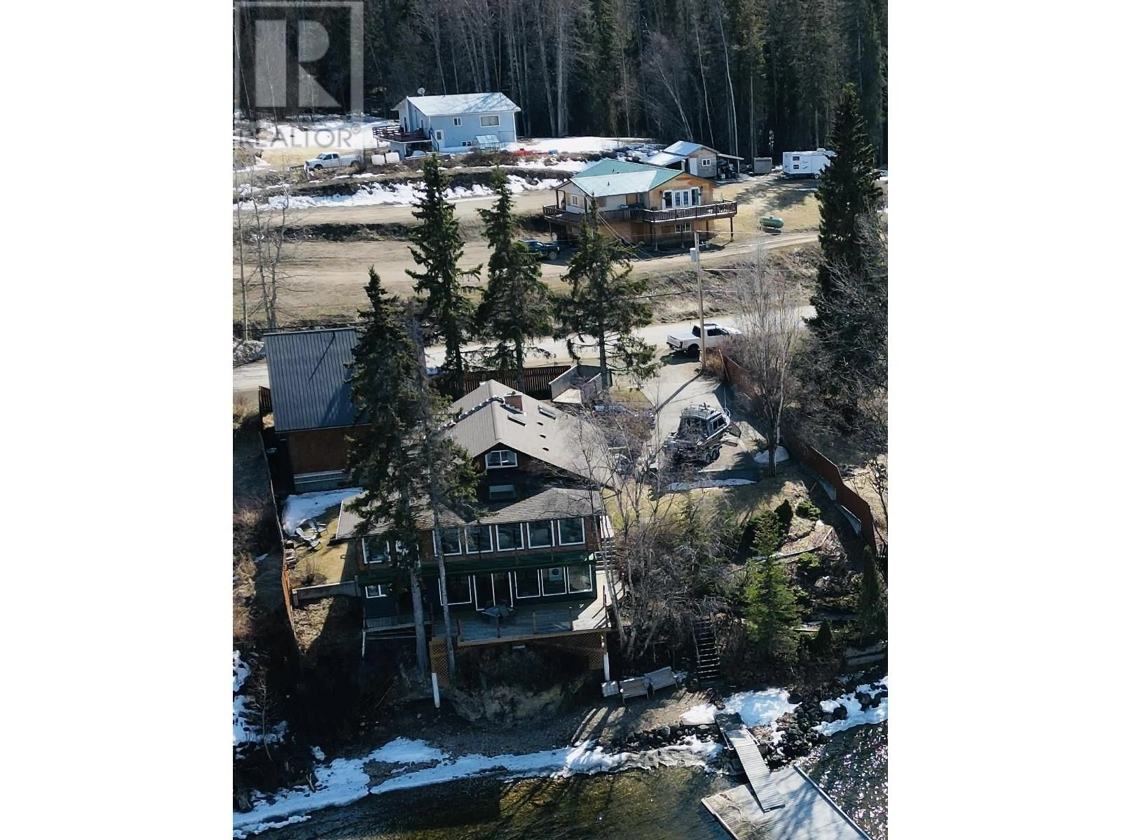 A pic from outside/outdoor area/front of a property/back of a property/a pic from drone, unknown for 1638 UNCHA LAKE ROAD, Burns Lake British Columbia V0J2P0
