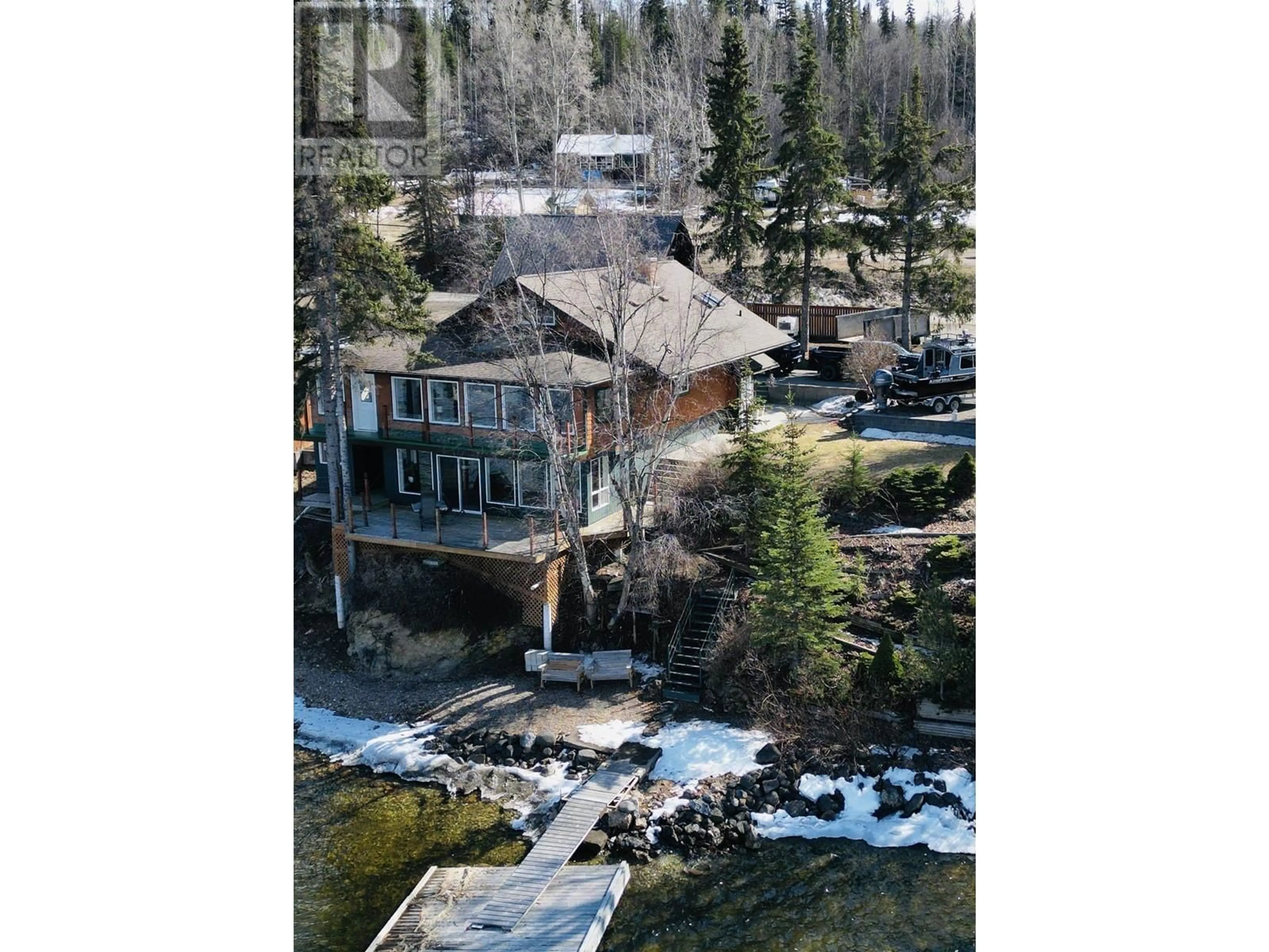 A pic from outside/outdoor area/front of a property/back of a property/a pic from drone, unknown for 1638 UNCHA LAKE ROAD, Burns Lake British Columbia V0J2P0