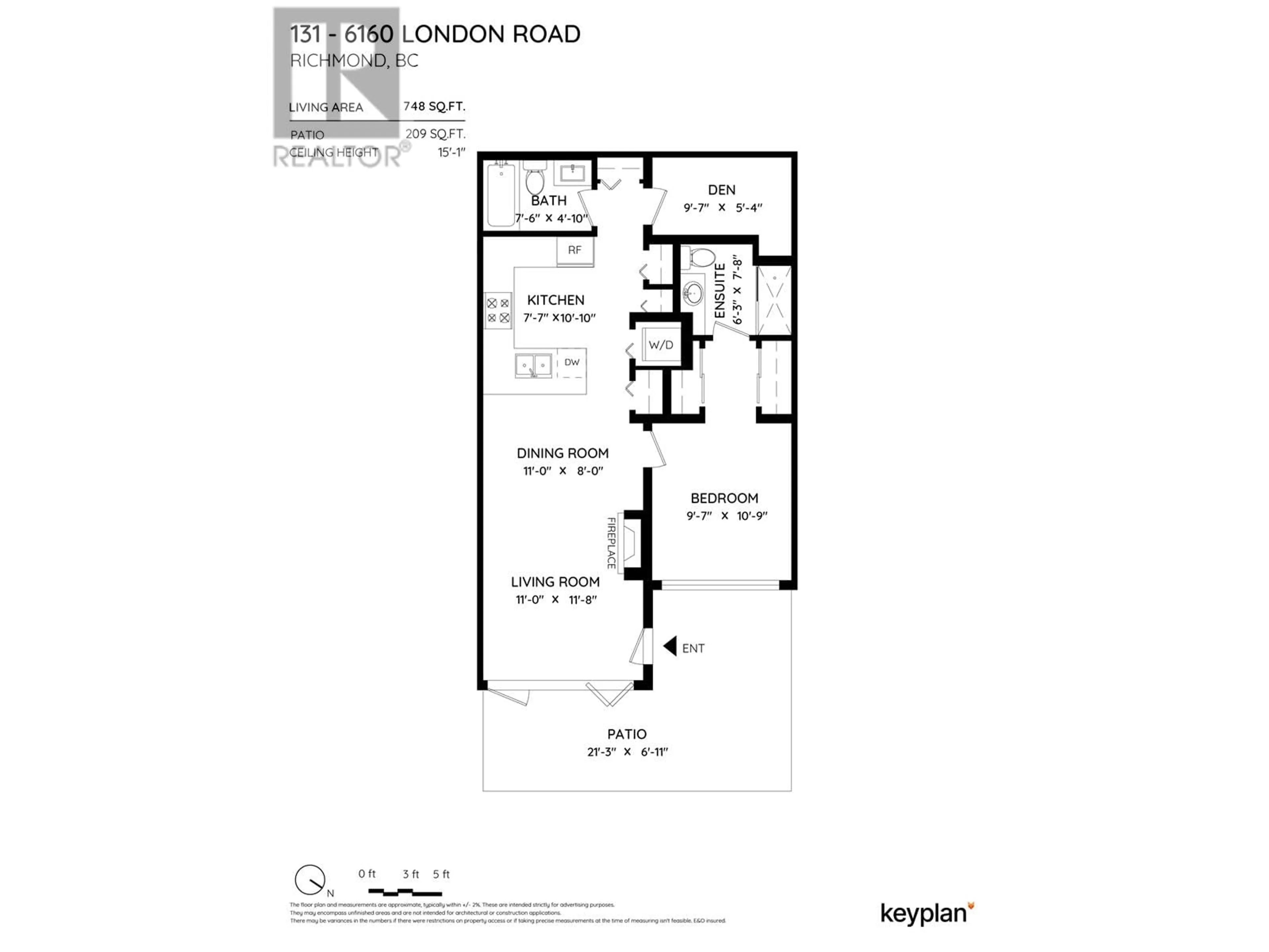 Floor plan for 131 - 6160 LONDON ROAD, Richmond British Columbia V7E4J2