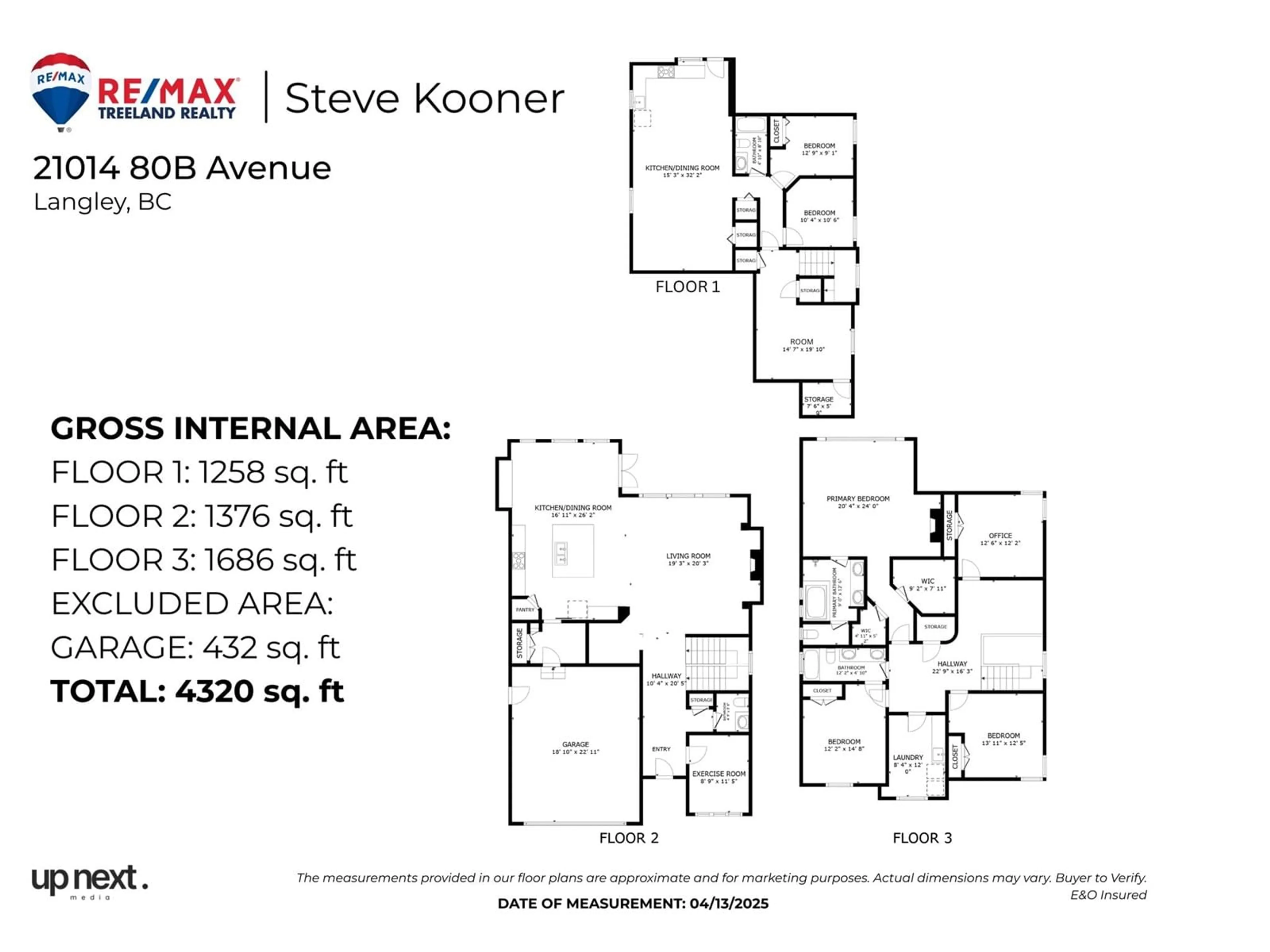 Floor plan for 21014 80B, Langley British Columbia V2Y0K2