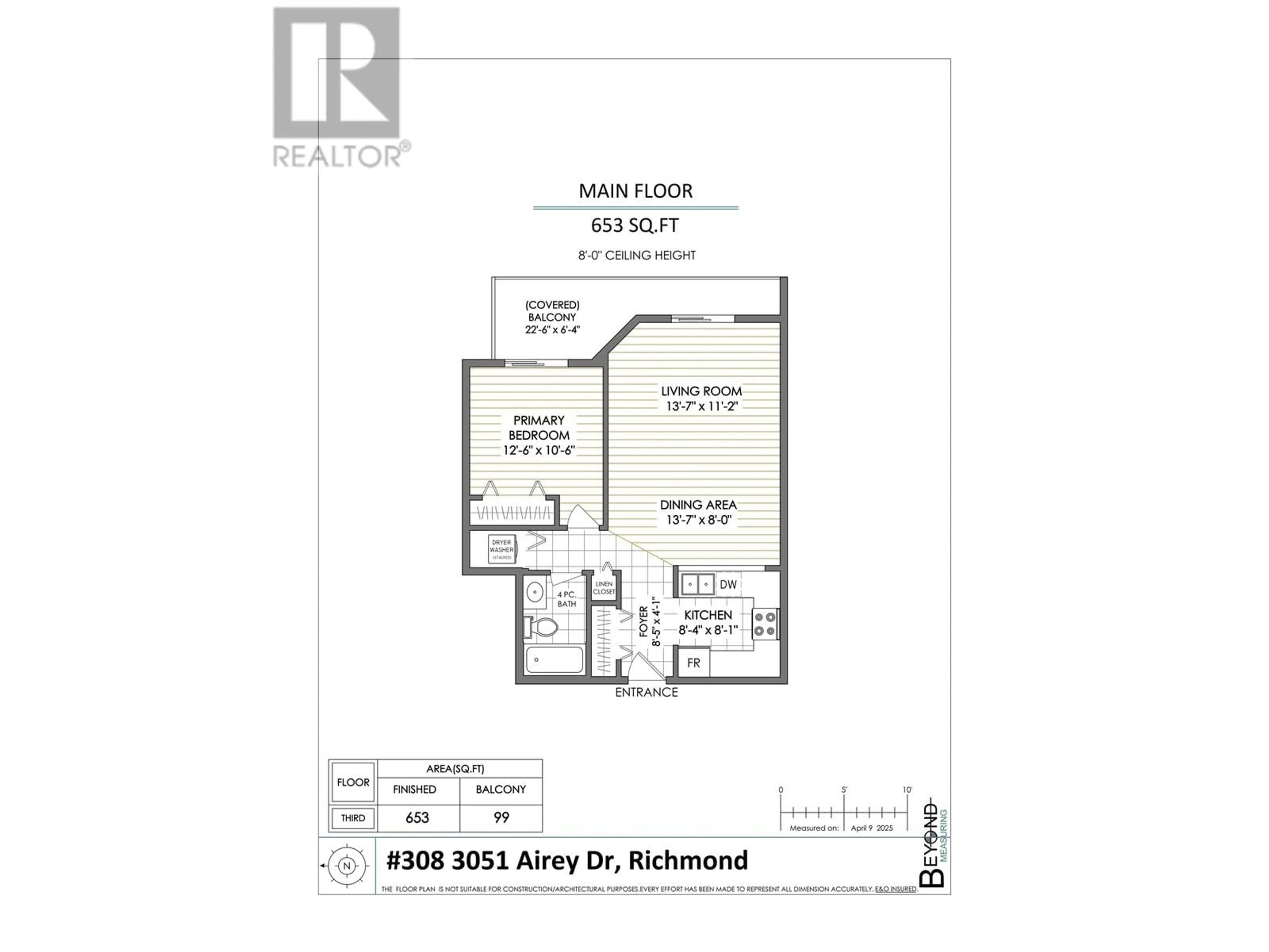 Floor plan for 308 - 3051 AIREY DRIVE, Richmond British Columbia V6X3X6