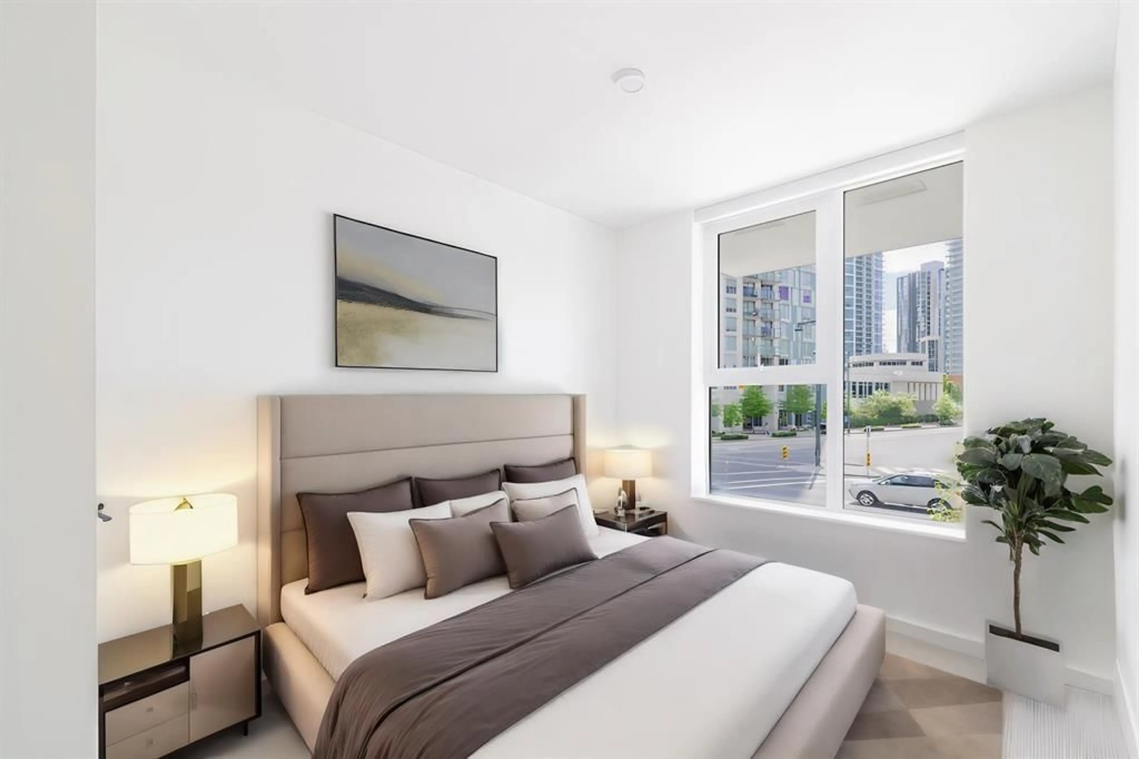 Bedroom with bed, unknown for TH1 - 10448 UNIVERSITY, Surrey British Columbia V3T0S7
