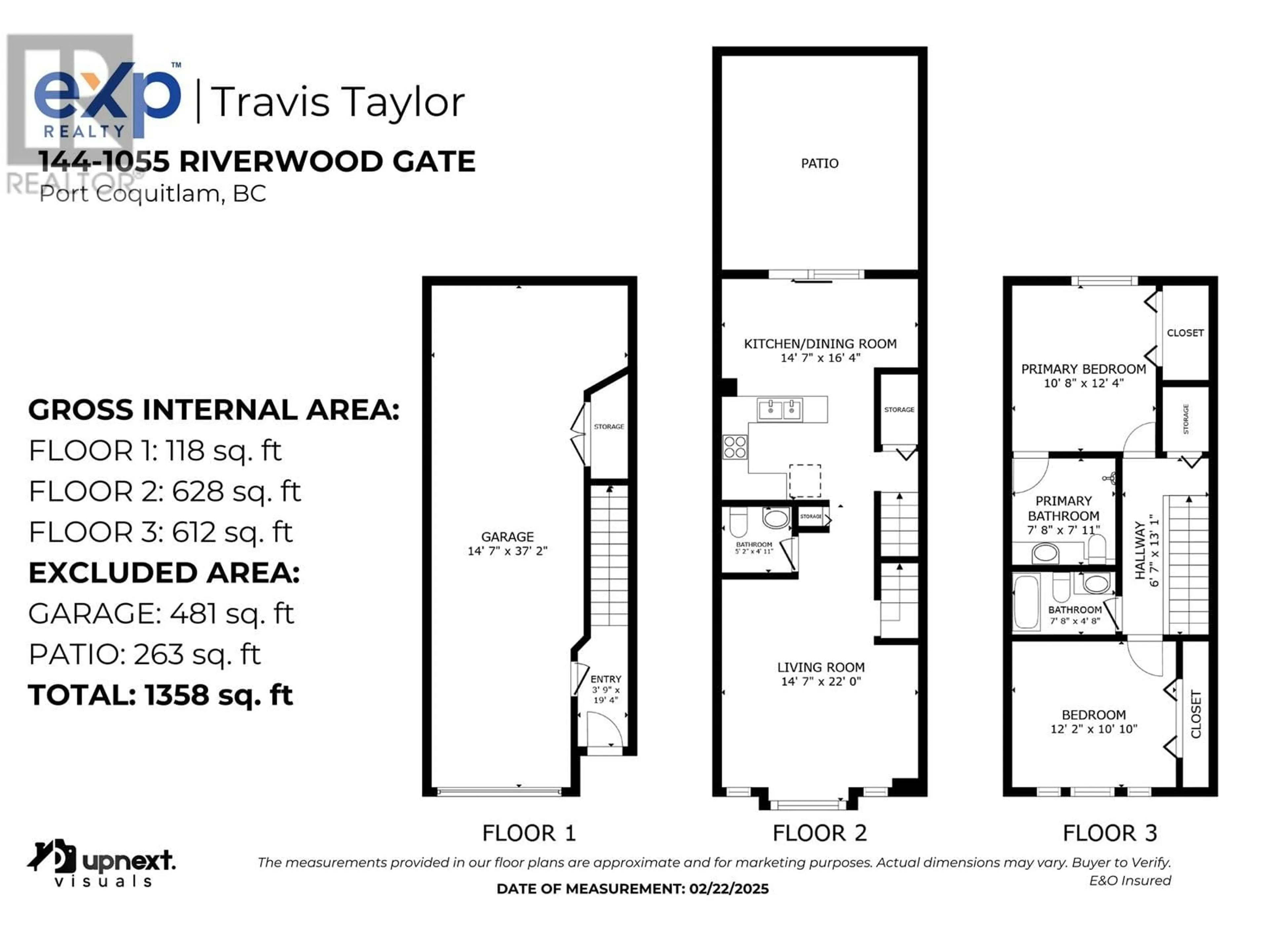 Floor plan for 144 - 1055 RIVERWOOD GATE, Port Coquitlam British Columbia V3B8C3