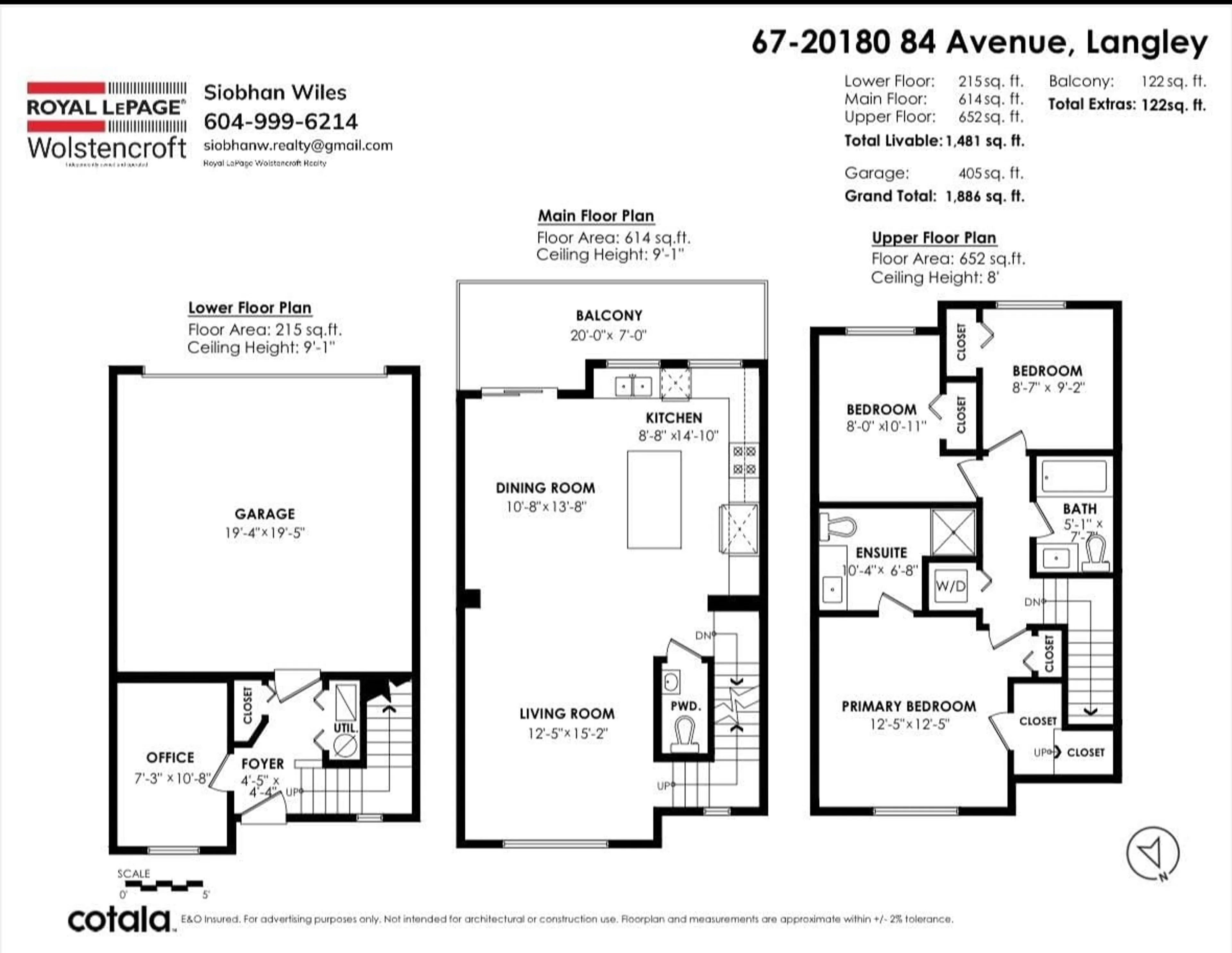 Floor plan for 67 - 20180 84, Langley British Columbia V2Y3N5