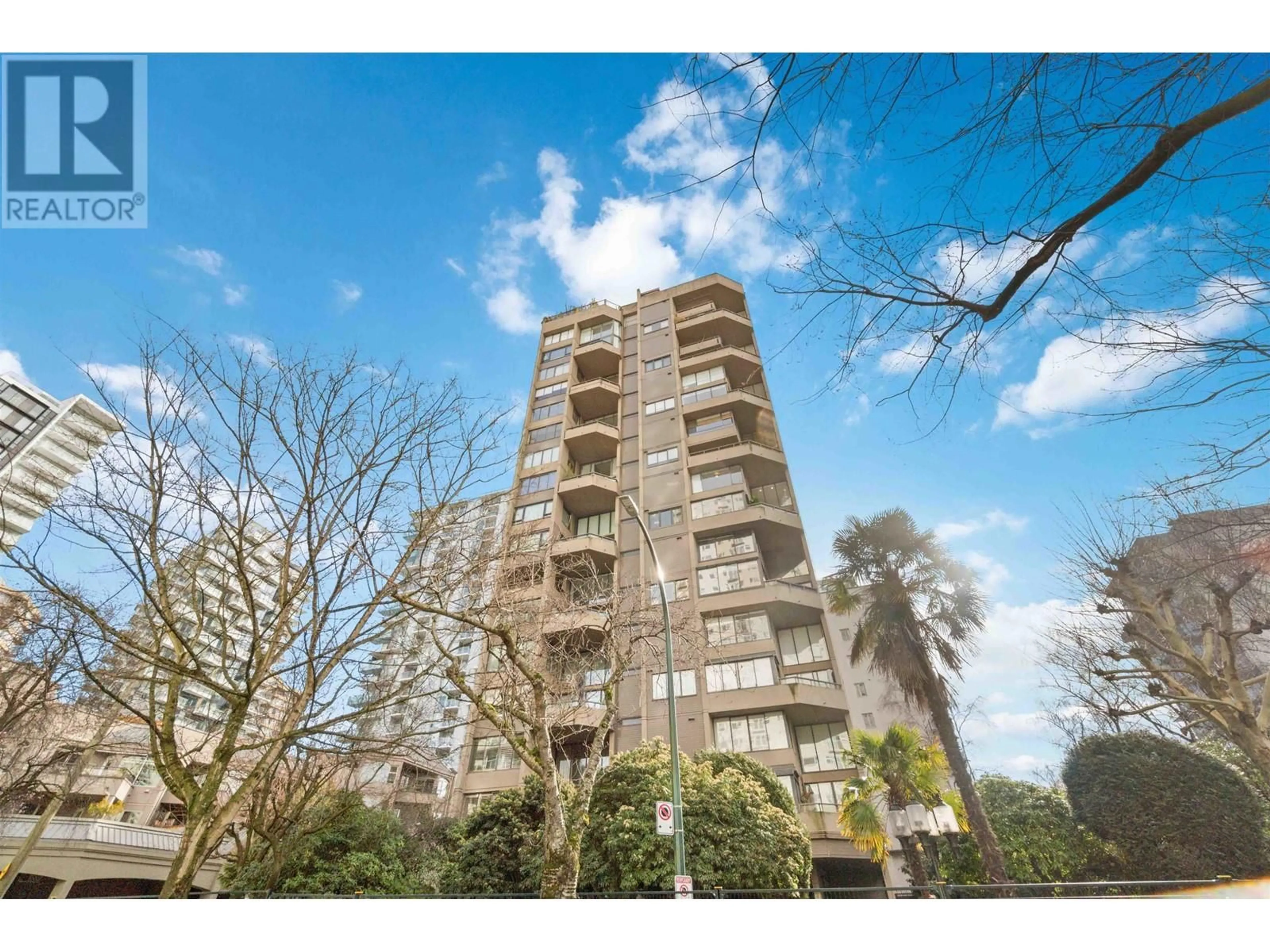 A pic from outside/outdoor area/front of a property/back of a property/a pic from drone, building for 802 - 1236 BIDWELL STREET, Vancouver British Columbia V6G2K9