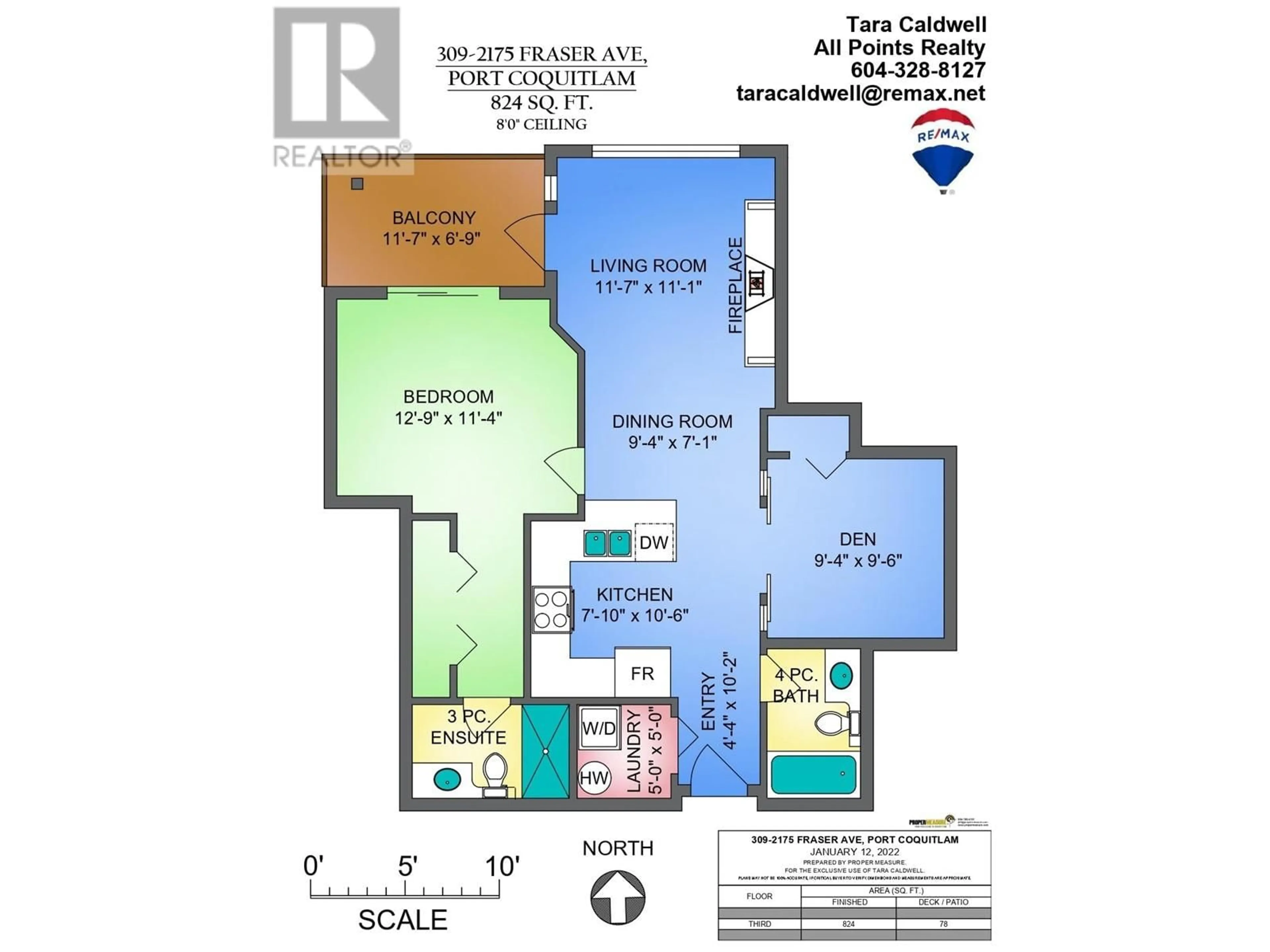 Floor plan for 309 - 2175 FRASER AVENUE, Port Coquitlam British Columbia V3B0H8