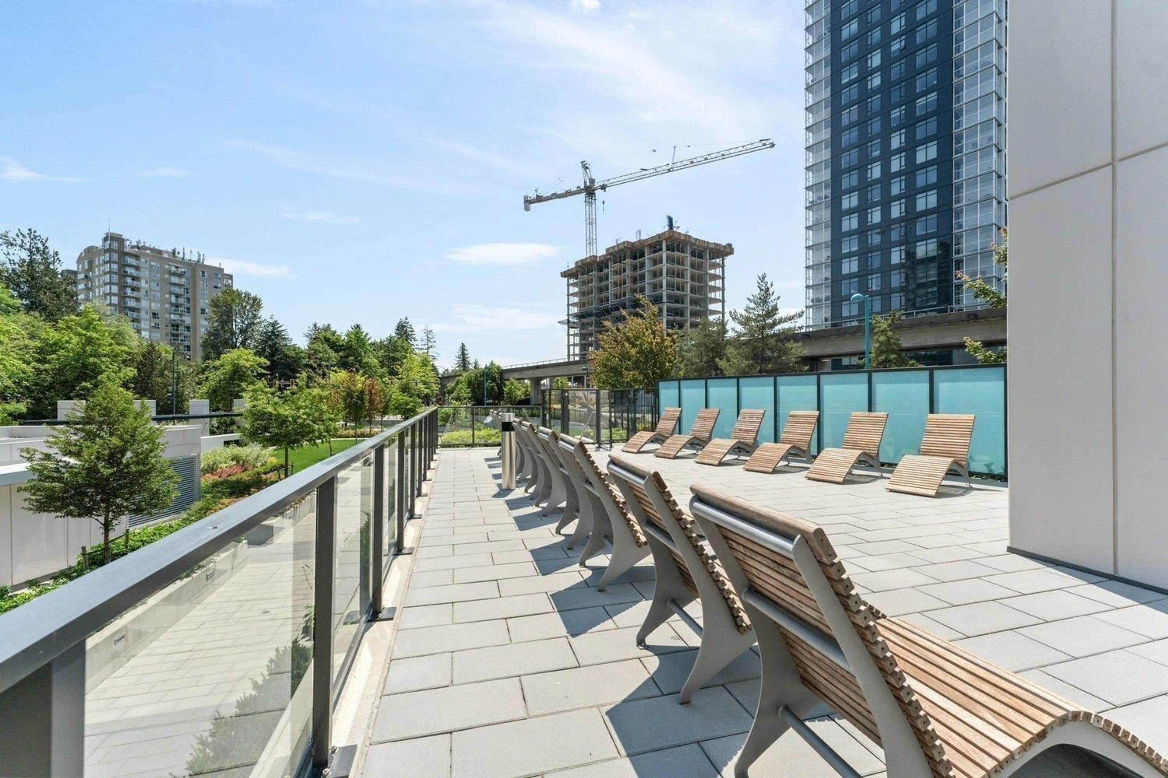 Patio, city buildings view from balcony for 1911 - 9887 WHALLEY, Surrey British Columbia V3T0P4