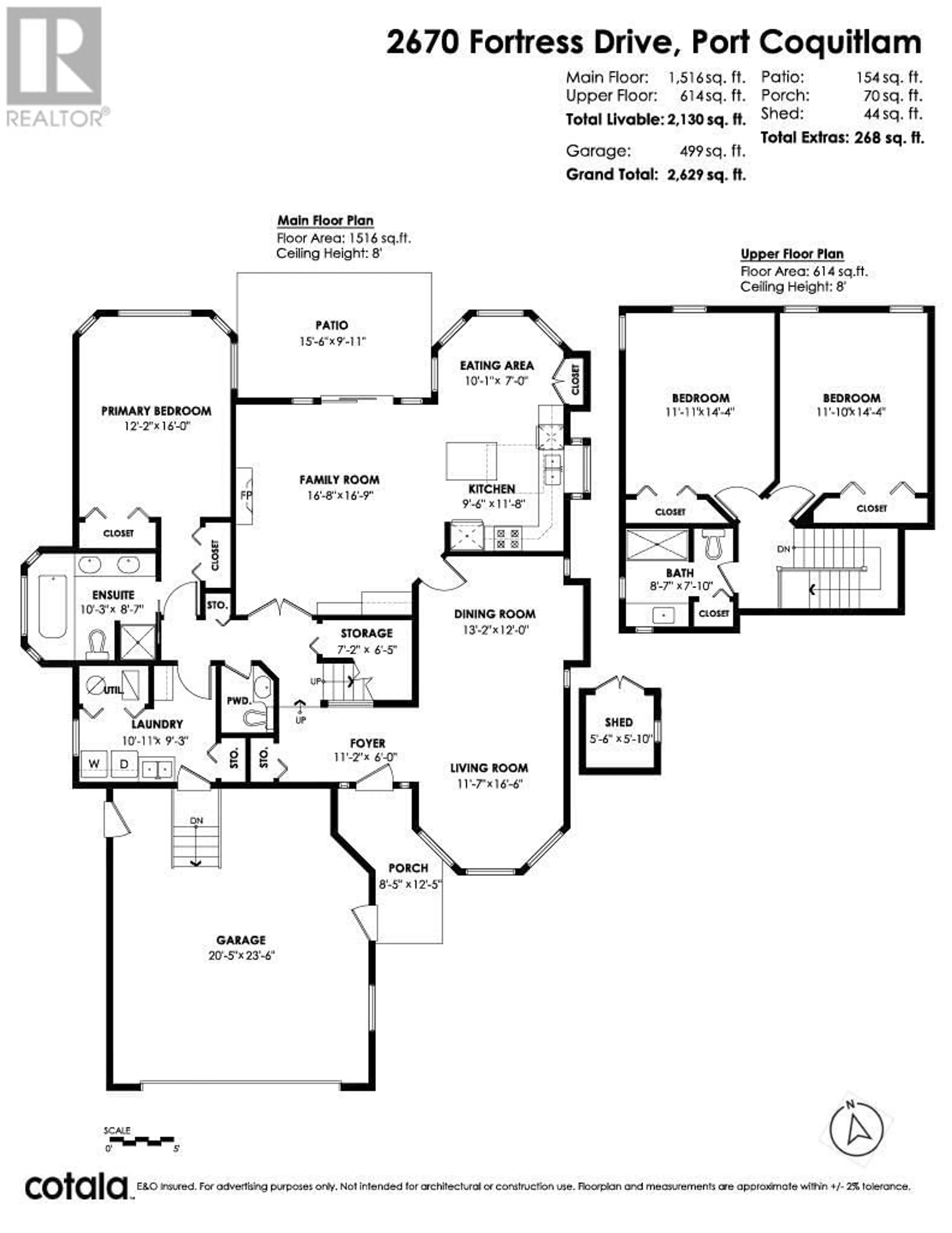 Floor plan for 2670 FORTRESS DRIVE, Port Coquitlam British Columbia V3C6E3