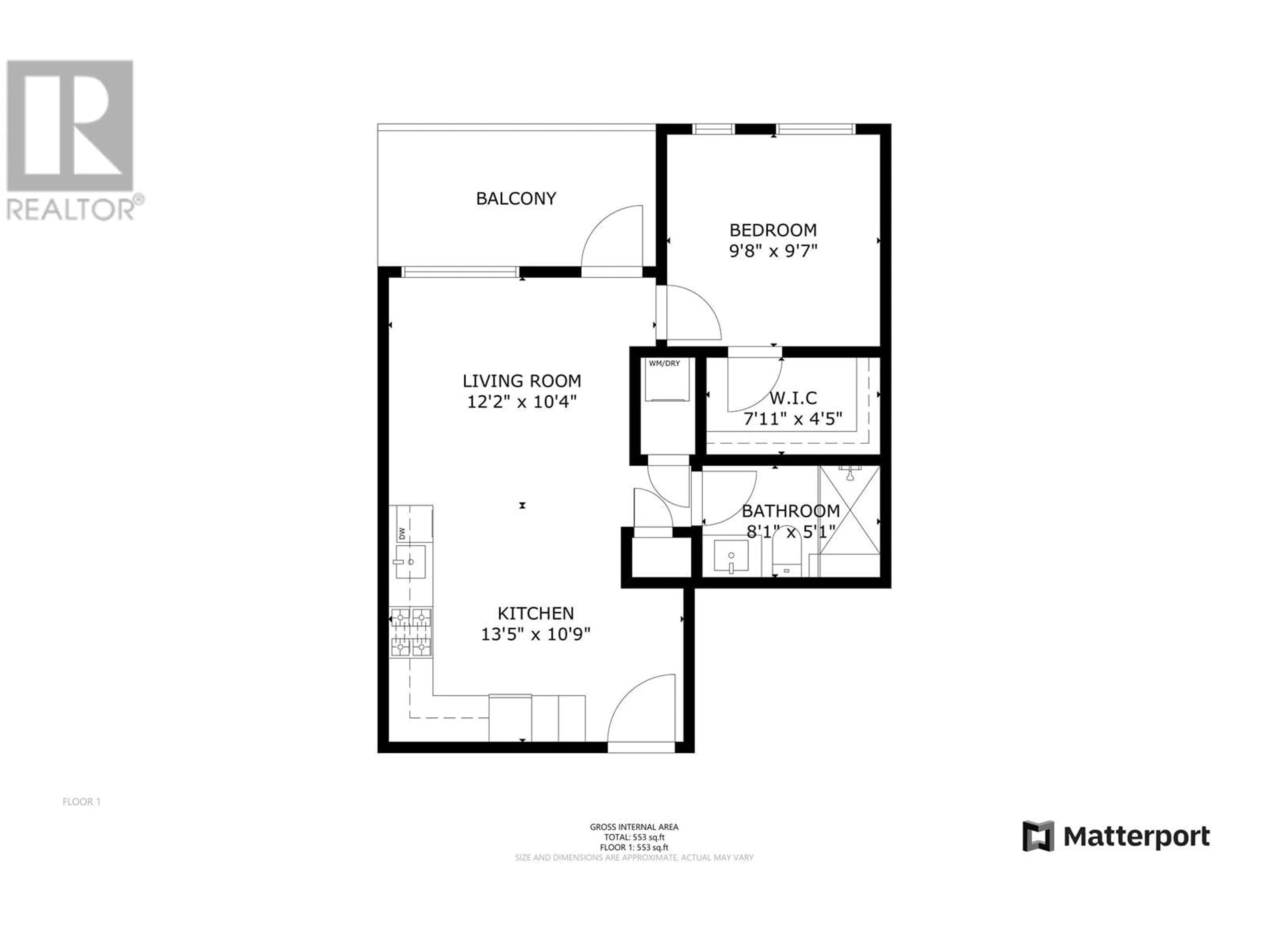 Floor plan for 507 - 5608 BERTON AVENUE, Vancouver British Columbia V6S2L2