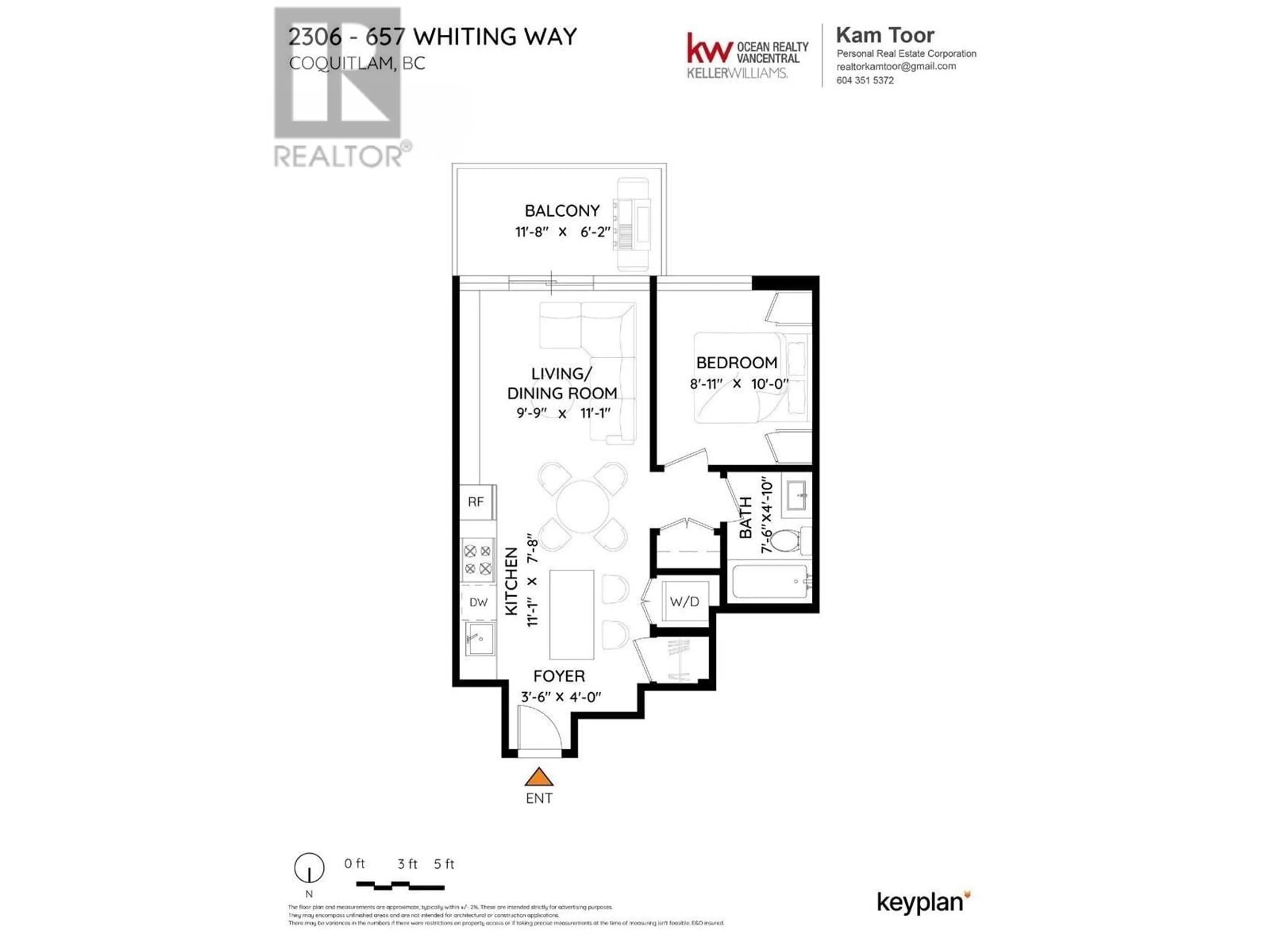 Floor plan for 2306 - 657 WHITING WAY, Coquitlam British Columbia V3J7W9