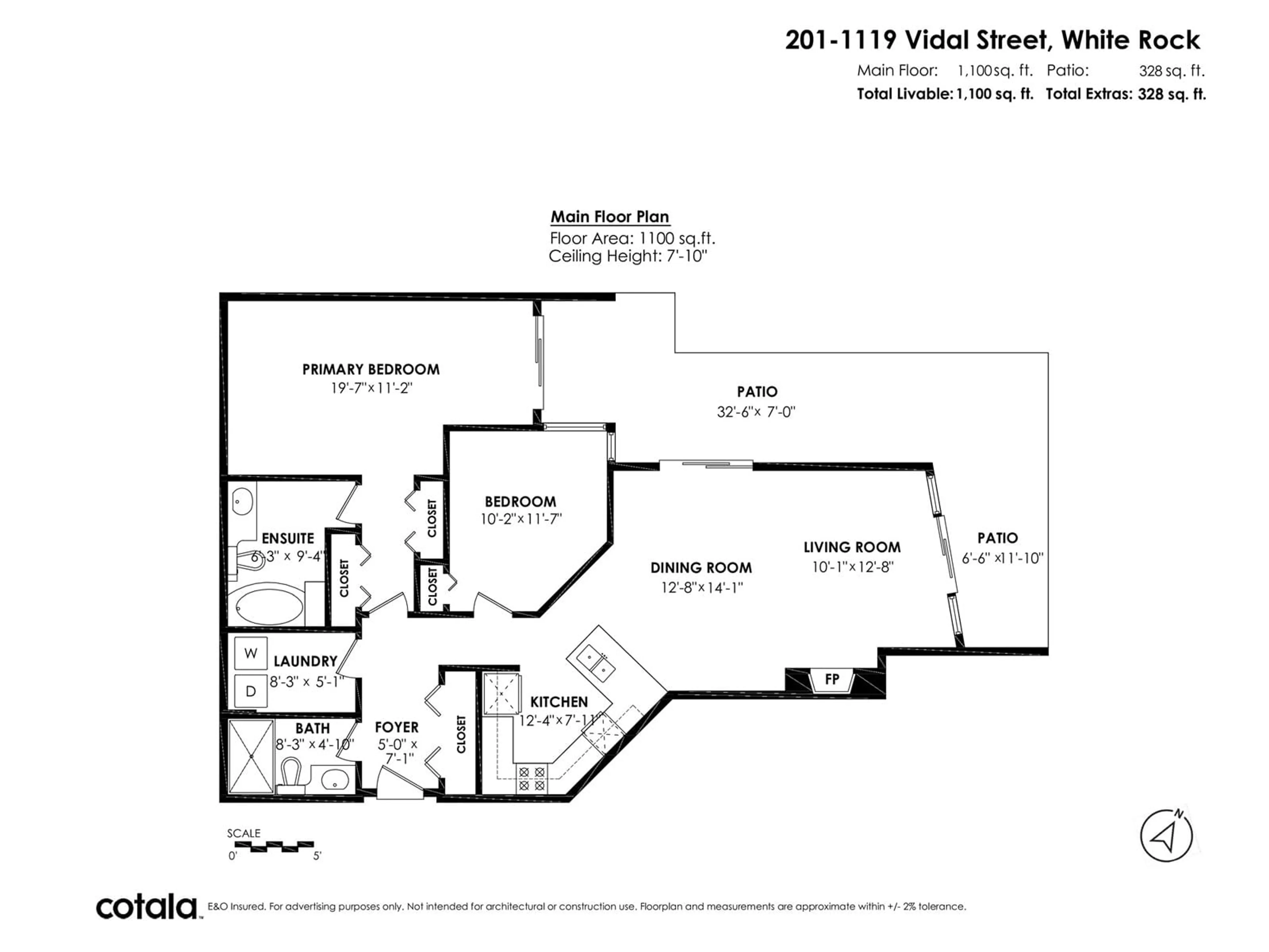Floor plan for 201 - 1119 VIDAL, White Rock British Columbia V4B3T4
