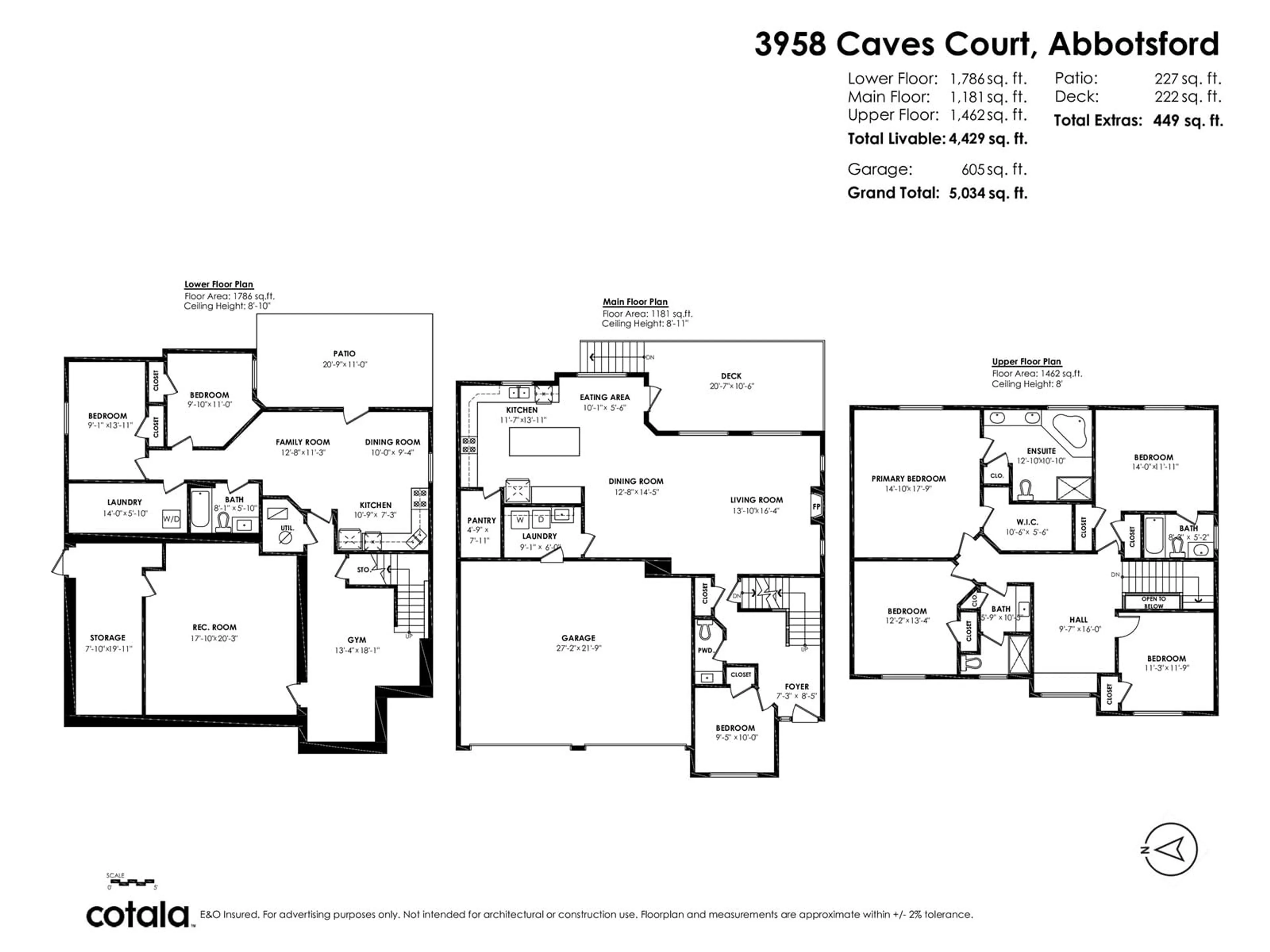 Floor plan for 3958 CAVES, Abbotsford British Columbia V3G0A1