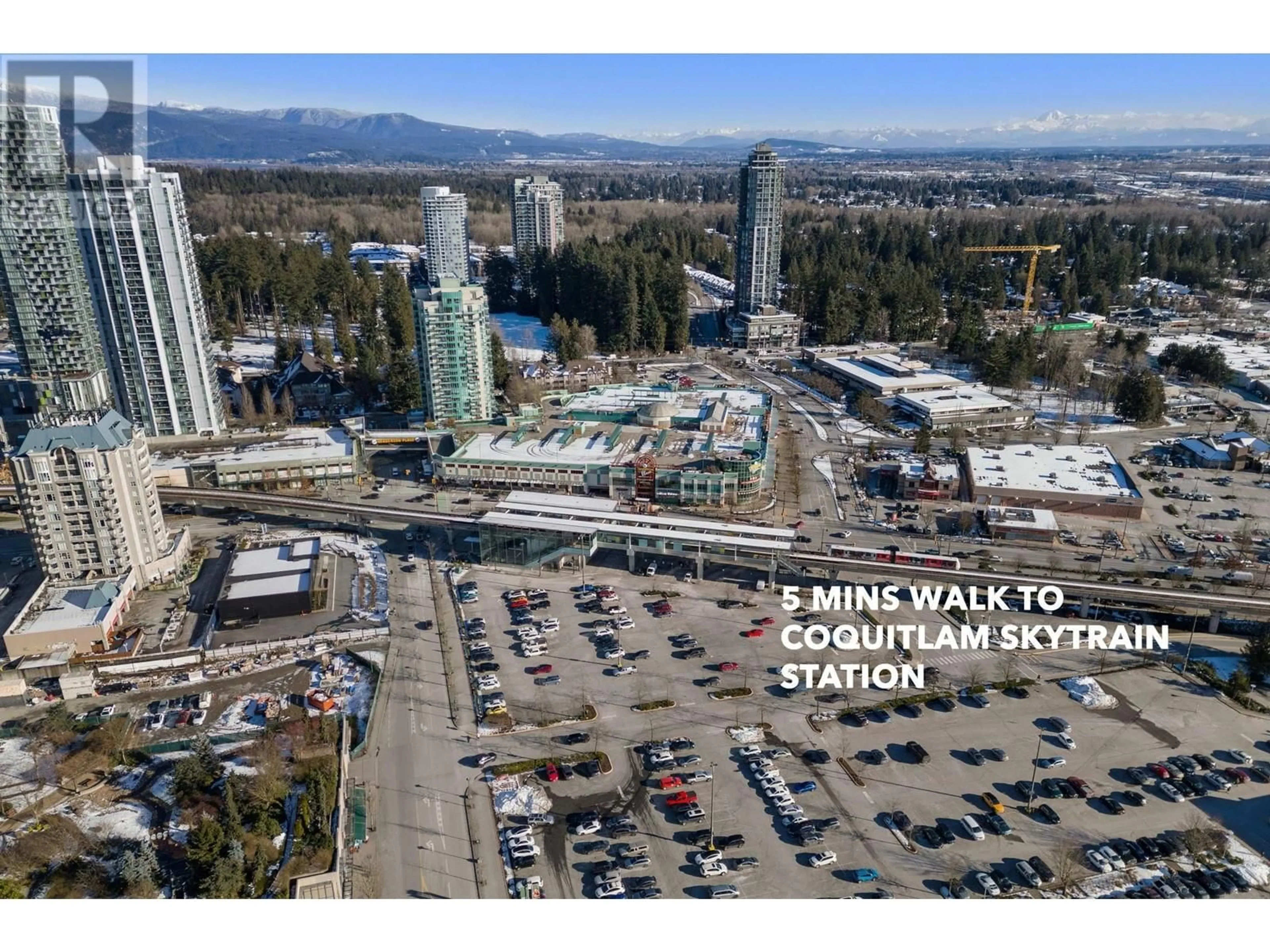 A pic from outside/outdoor area/front of a property/back of a property/a pic from drone, mountain view for 305 - 2968 GLEN DRIVE, Coquitlam British Columbia V3B0C4