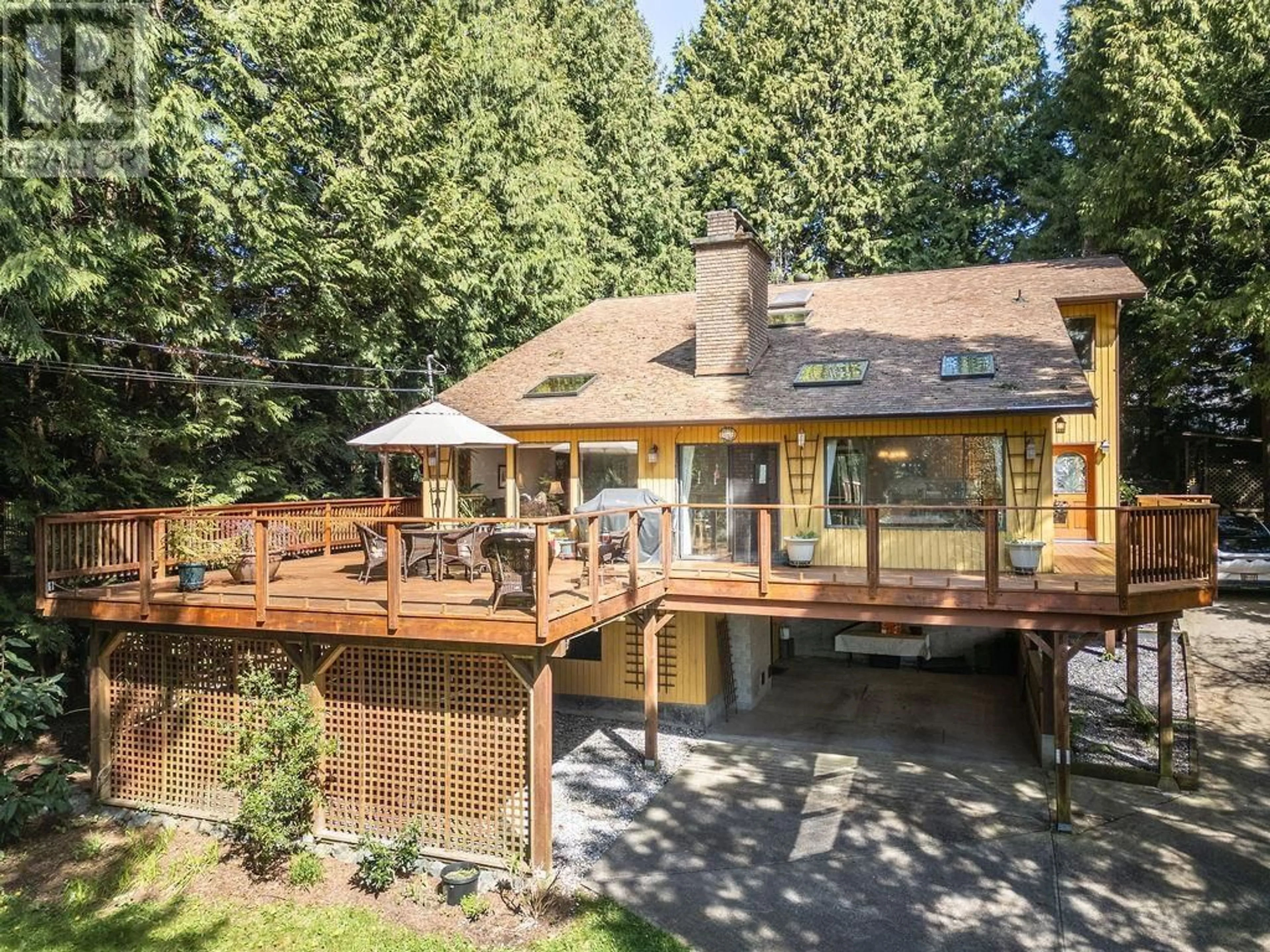 A pic from outside/outdoor area/front of a property/back of a property/a pic from drone, forest/trees view for 1254 GOWER POINT ROAD, Gibsons British Columbia V0N1V3
