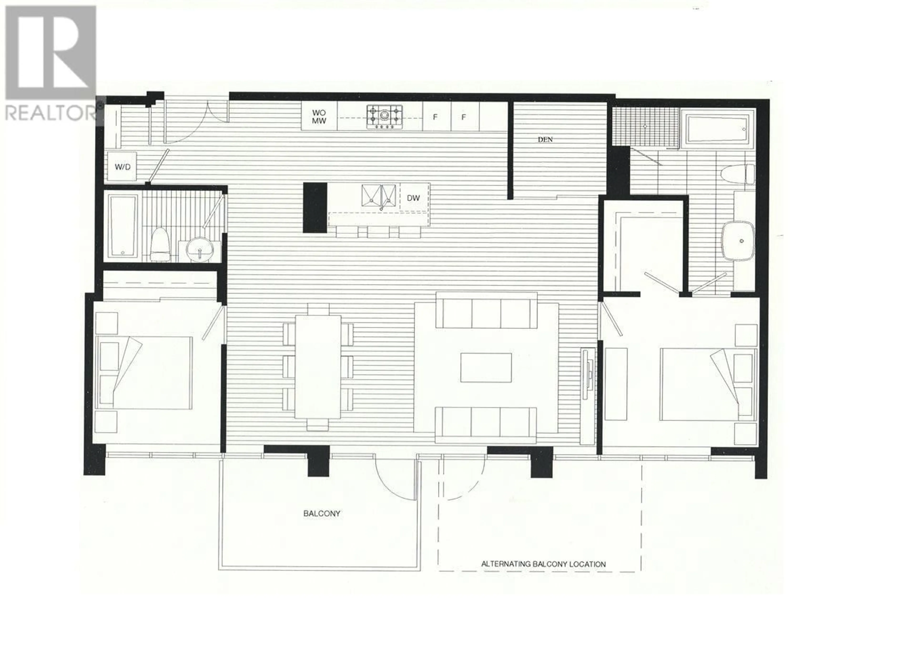 Floor plan for 701 - 5782 BERTON AVENUE, Vancouver British Columbia V6S0C1
