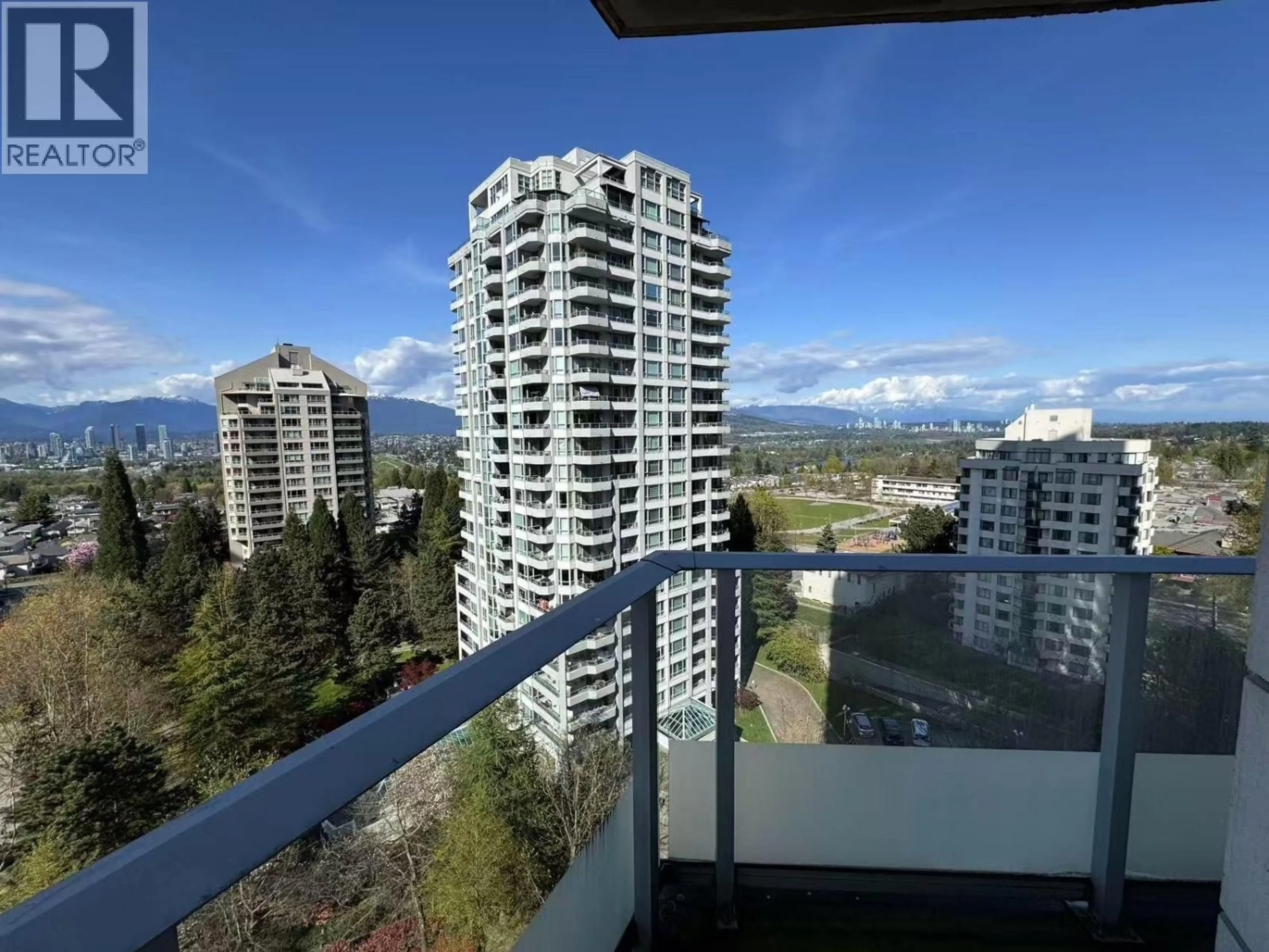 Balcony in the apartment, city buildings view from balcony for 1202 - 4808 HAZEL STREET, Burnaby British Columbia V5H0A2
