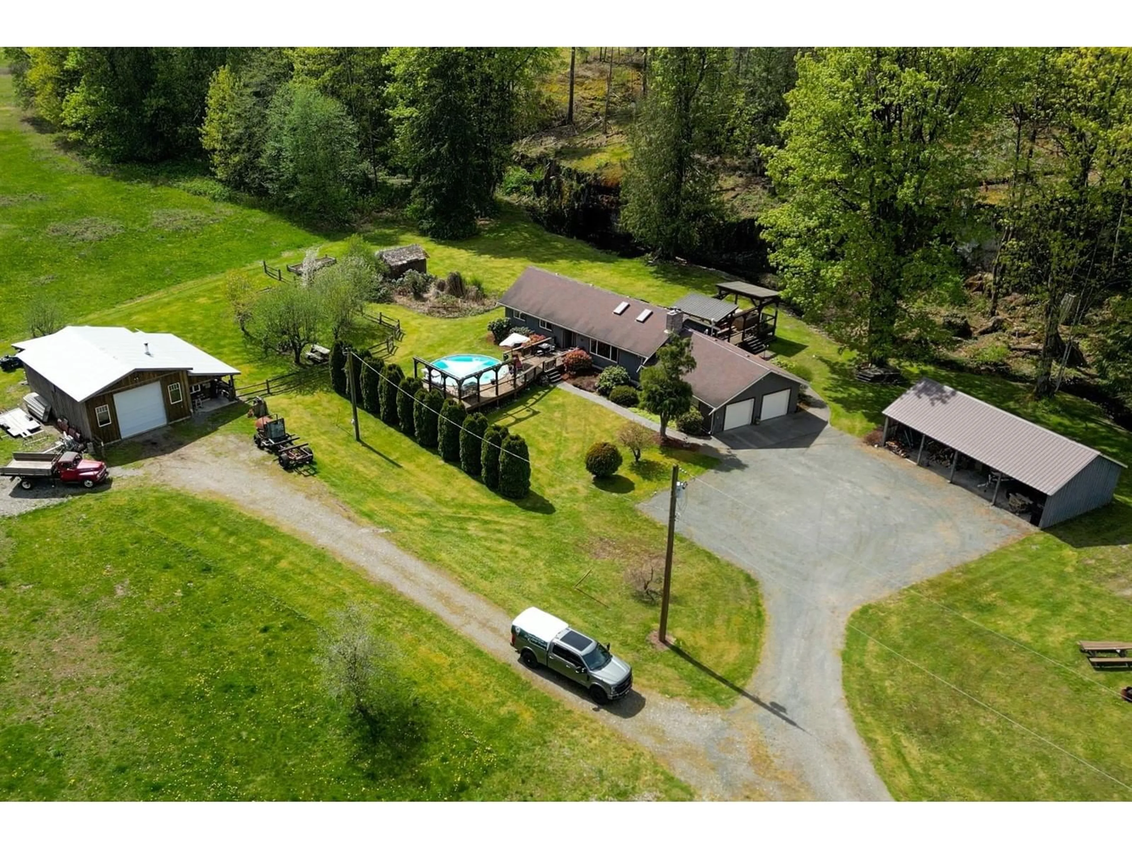 A pic from outside/outdoor area/front of a property/back of a property/a pic from drone, unknown for 17530 ARBOR ROAD, Harrison Mills British Columbia V0M1A1