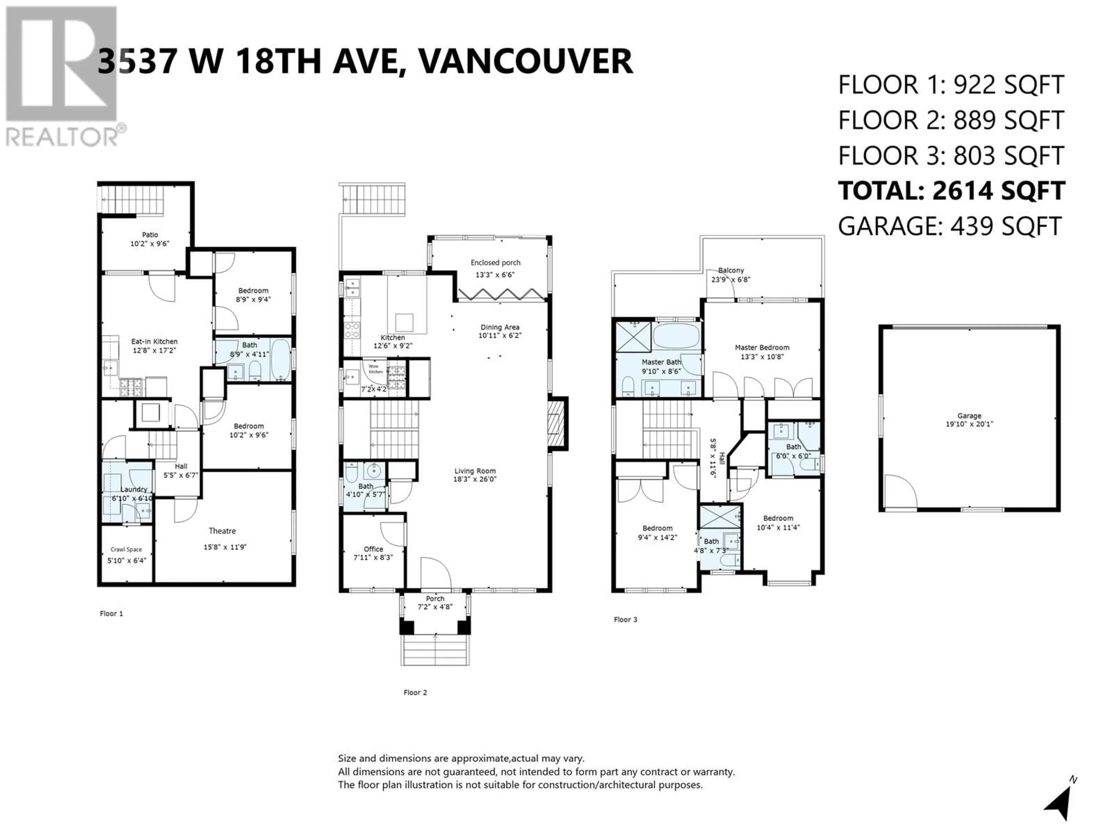 Floor plan for 3537 18TH AVENUE, Vancouver British Columbia V6S1A9