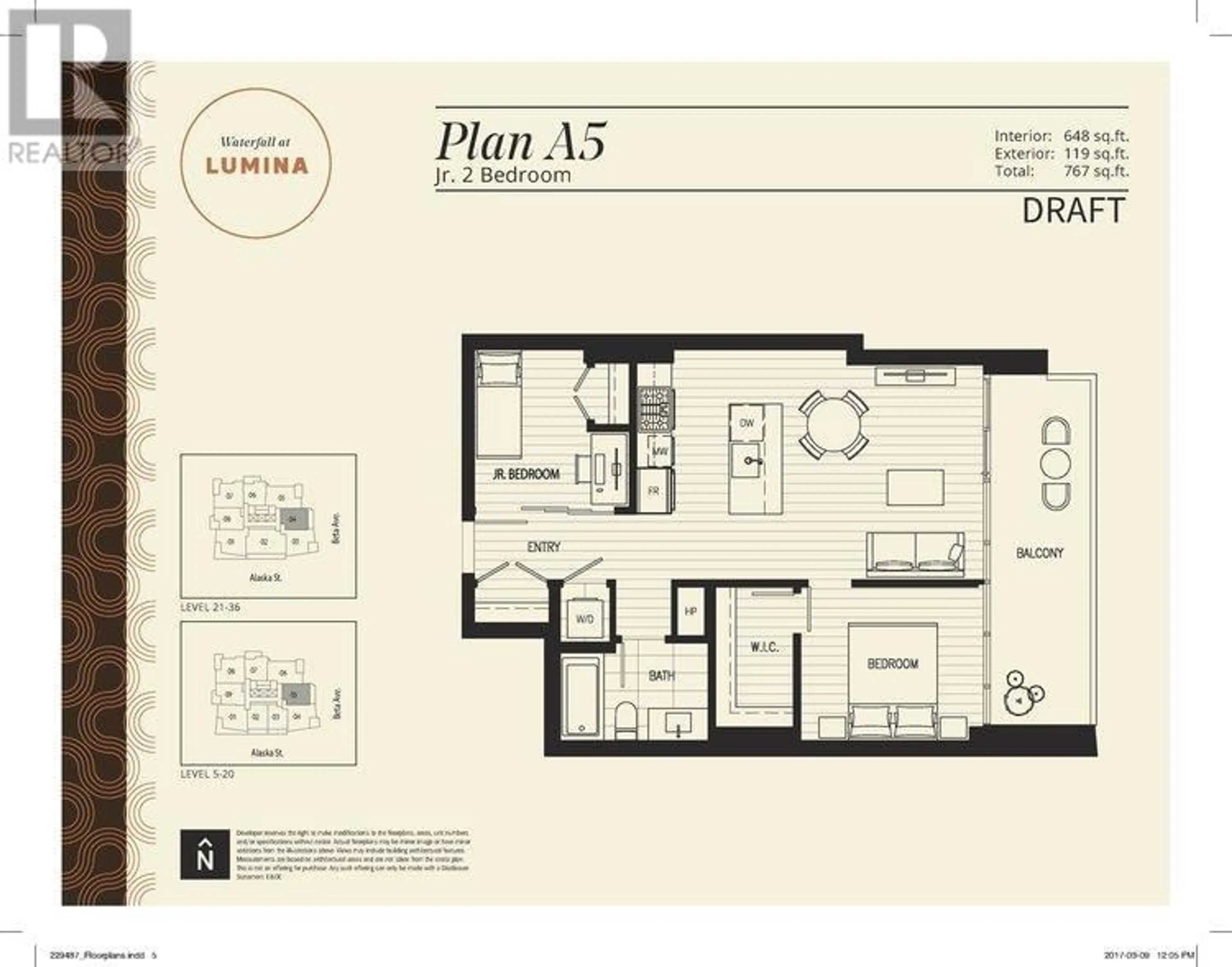 Floor plan for 3304 - 2311 BETA AVENUE, Burnaby British Columbia V5C0M1