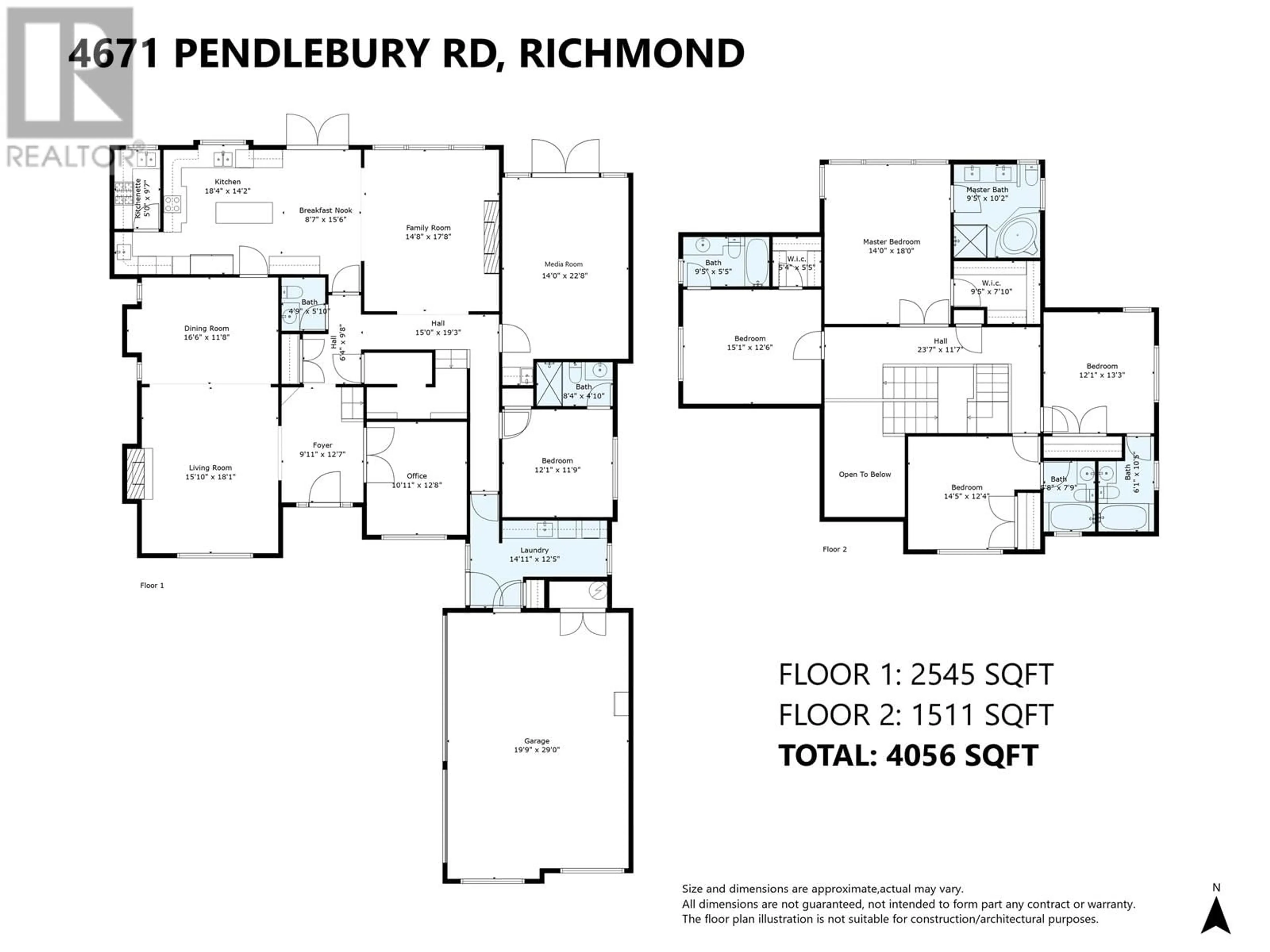 Floor plan for 4671 PENDLEBURY ROAD, Richmond British Columbia V7E1E6