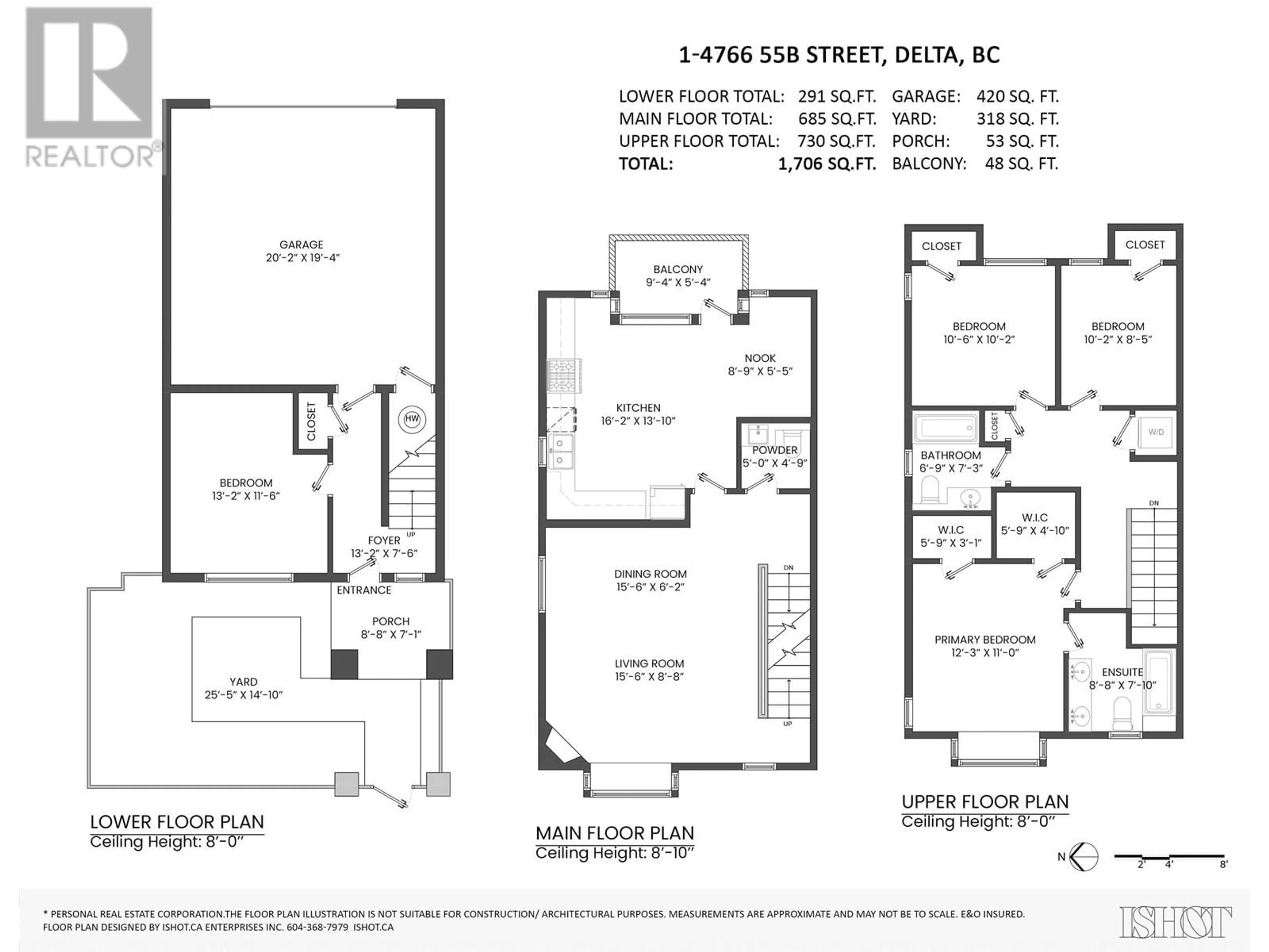 Floor plan for 1 - 4766 55B STREET, Delta British Columbia V4K3B7
