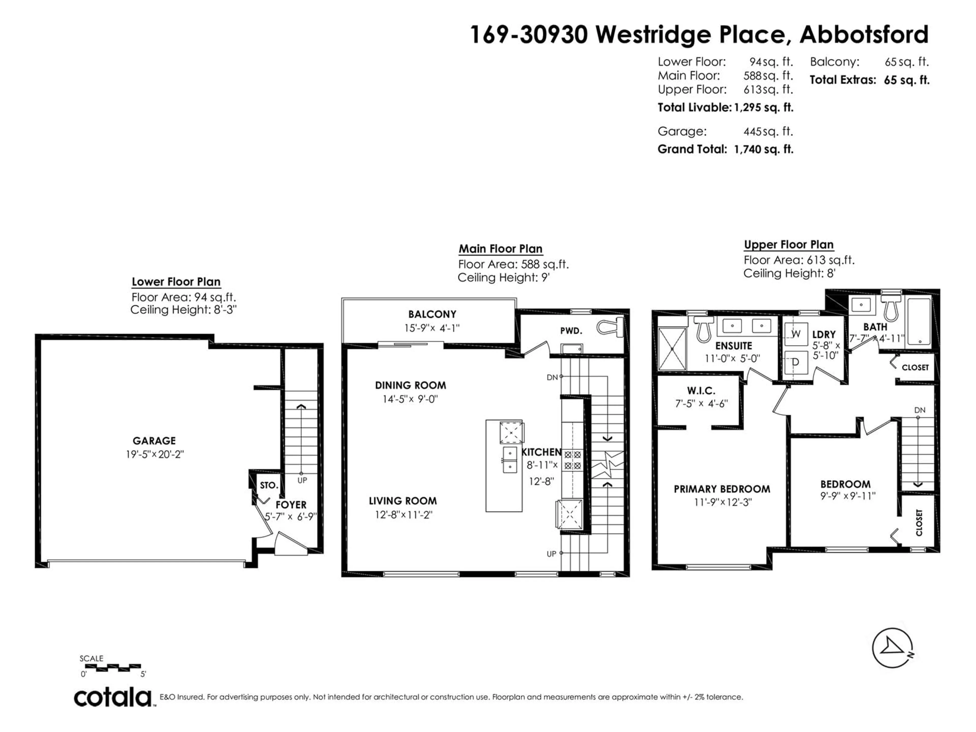 Floor plan for 169 - 30930 WESTRIDGE, Abbotsford British Columbia V2T0H6