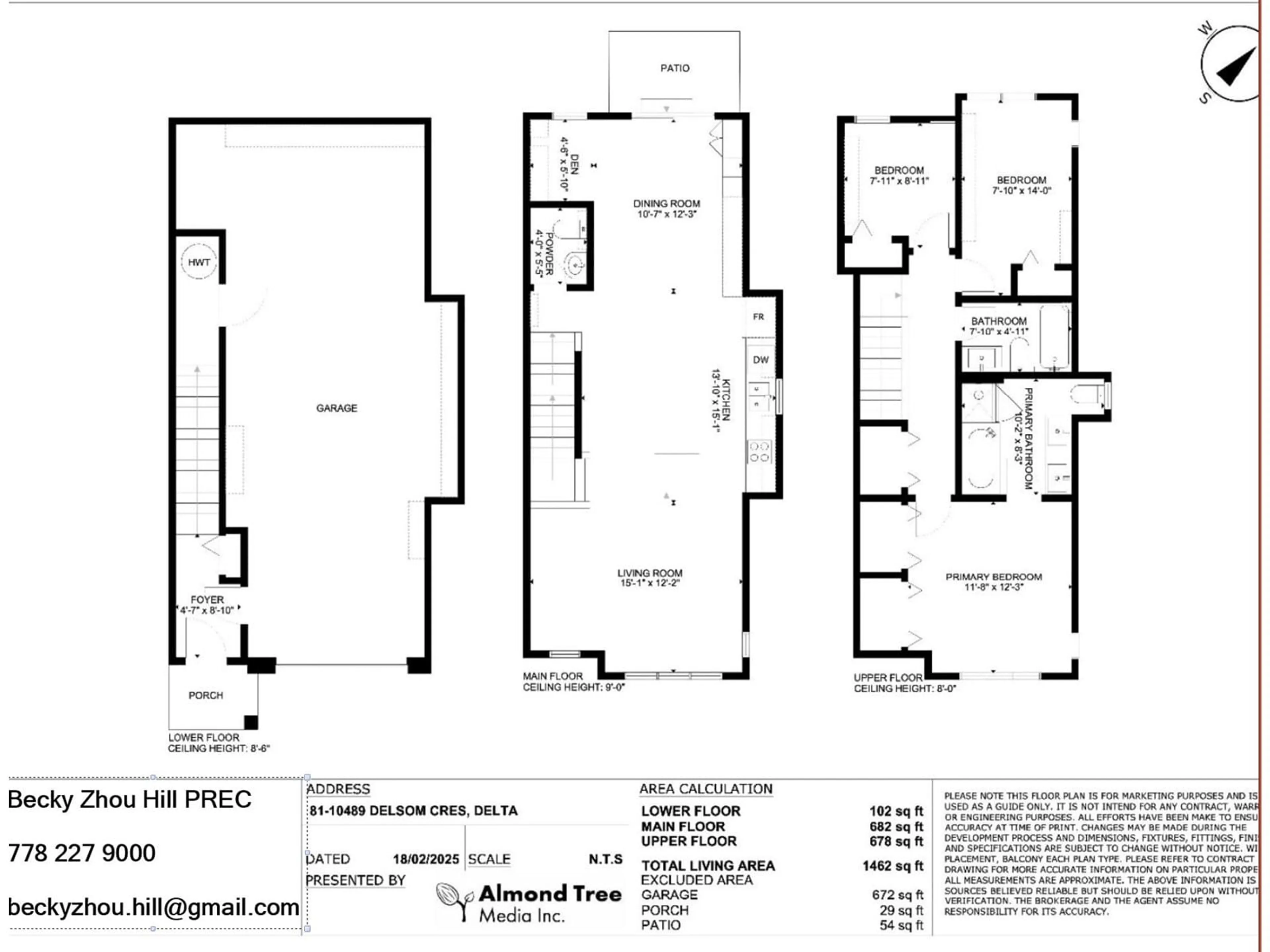Floor plan for 81 - 10489 DELSOM, Delta British Columbia V4C0B9