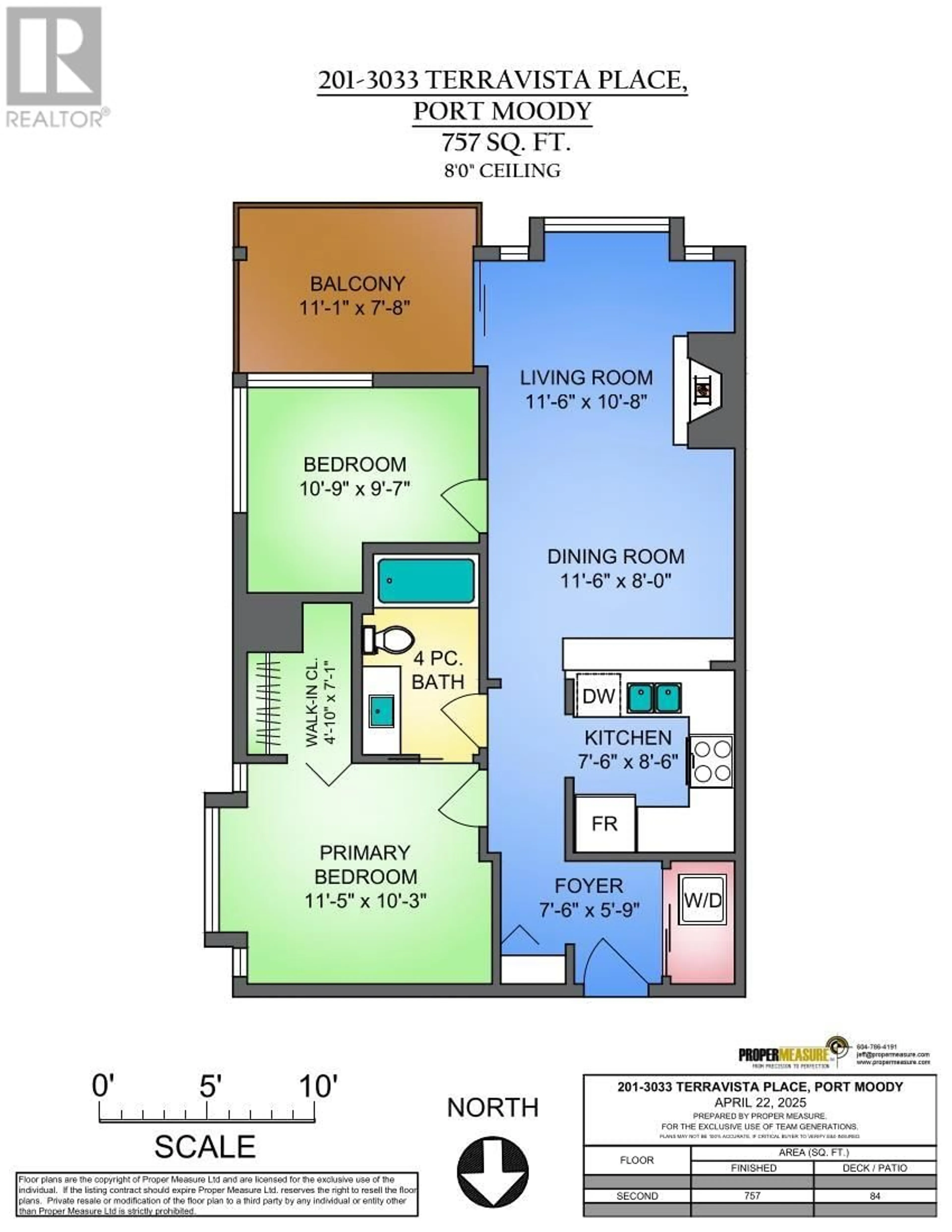 Floor plan for 201 - 3033 TERRAVISTA PLACE, Port Moody British Columbia V3H5A3