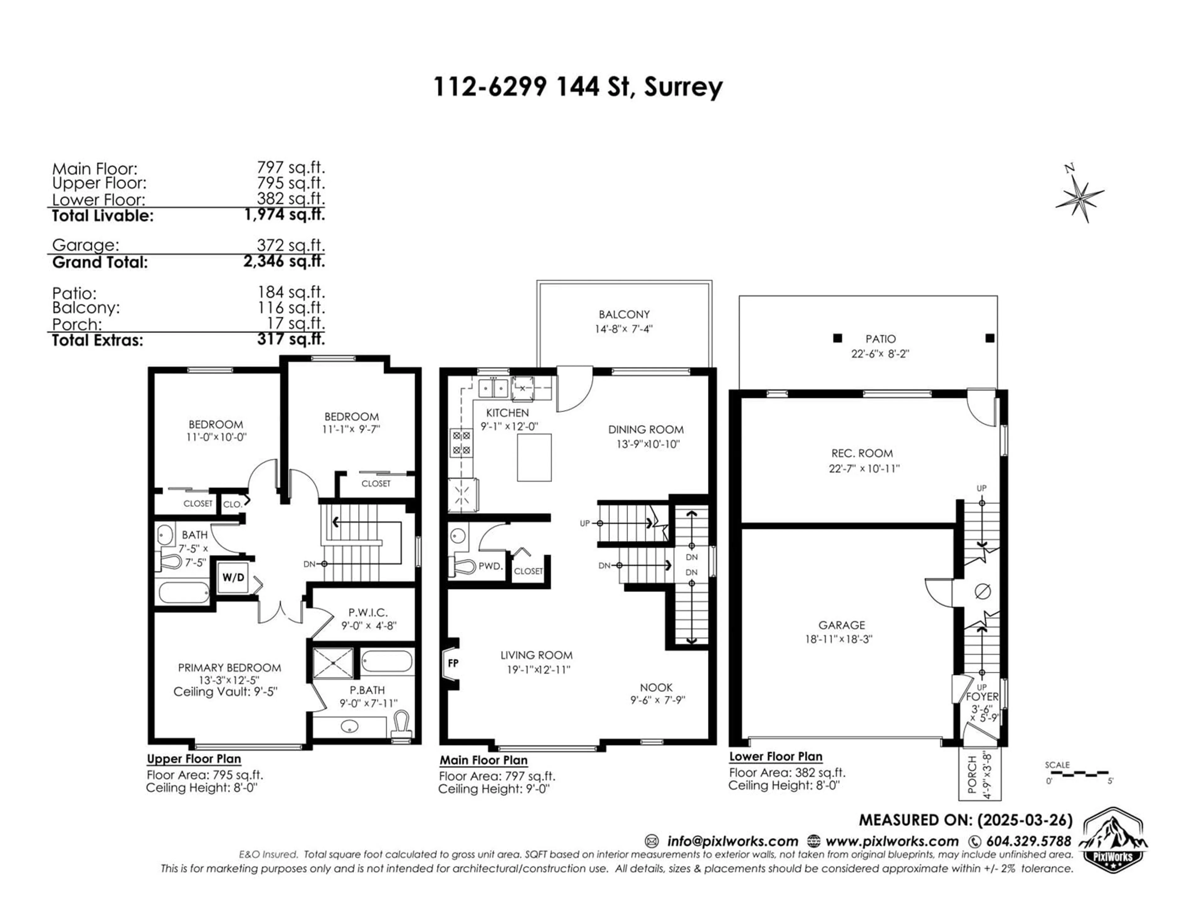 Floor plan for 112 - 6299 144, Surrey British Columbia V3X1A2