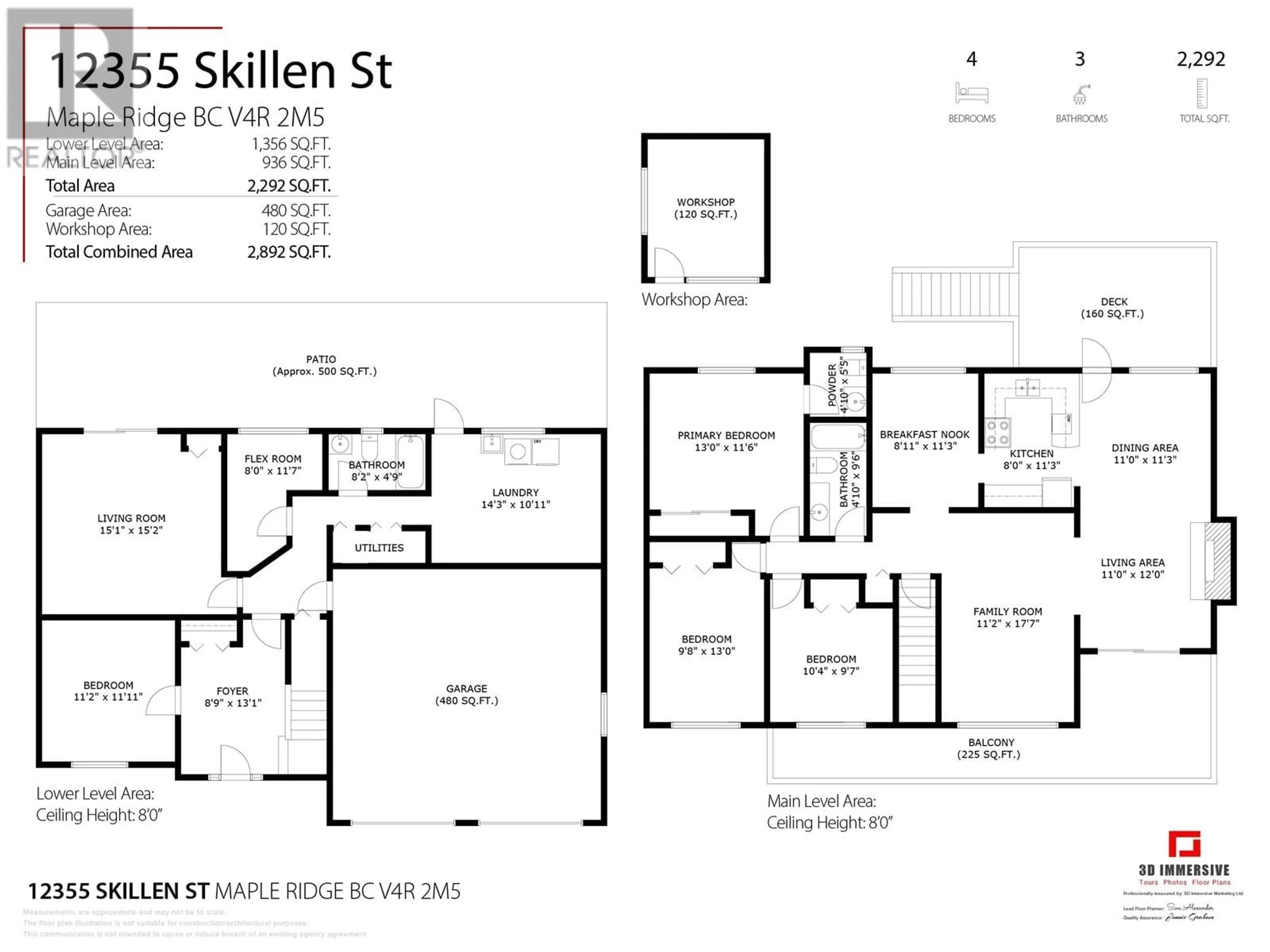 Floor plan for 12355 SKILLEN STREET, Maple Ridge British Columbia V4R2M5