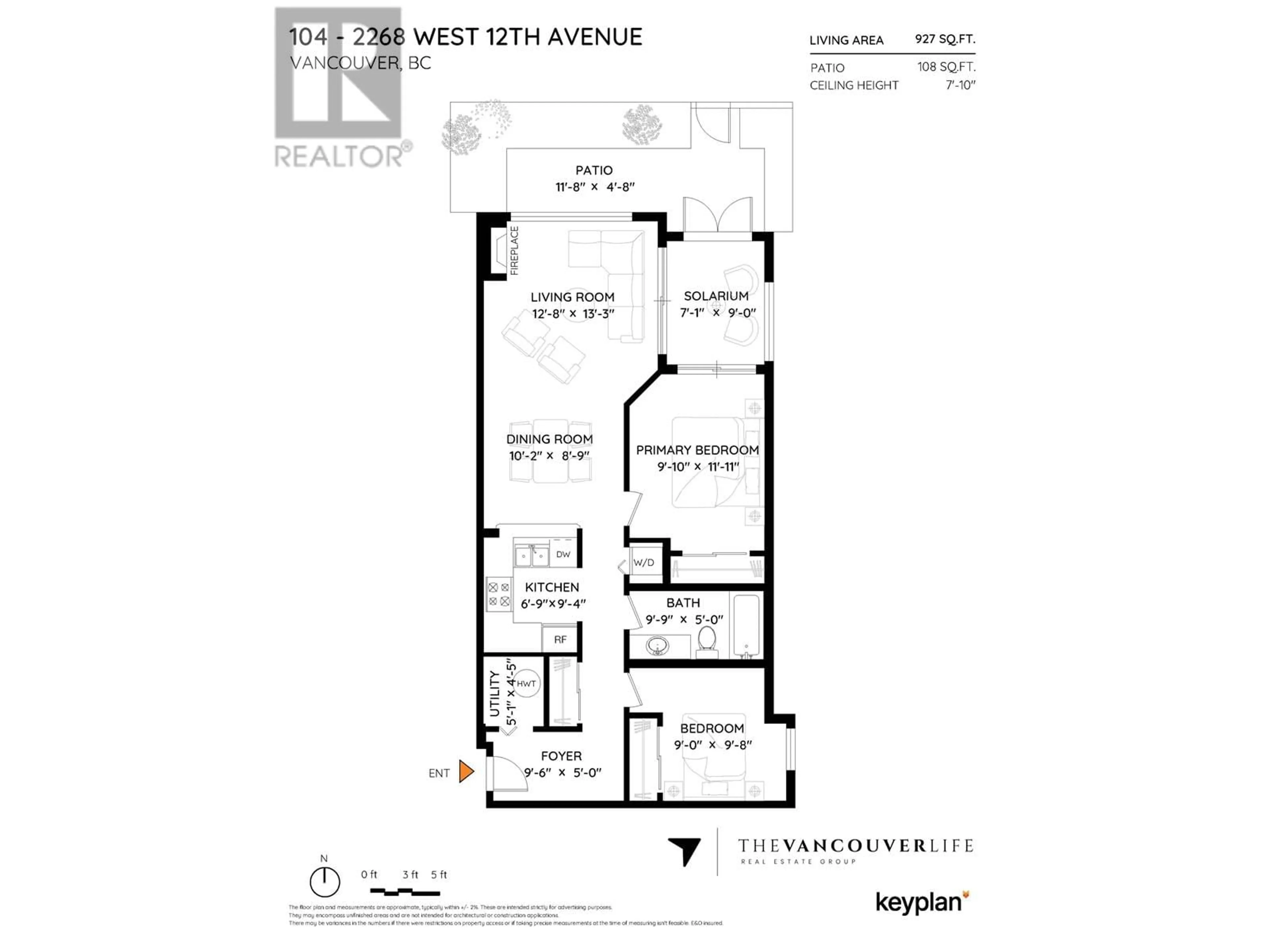 Floor plan for 104 - 2268 12TH AVENUE, Vancouver British Columbia V6K2N5