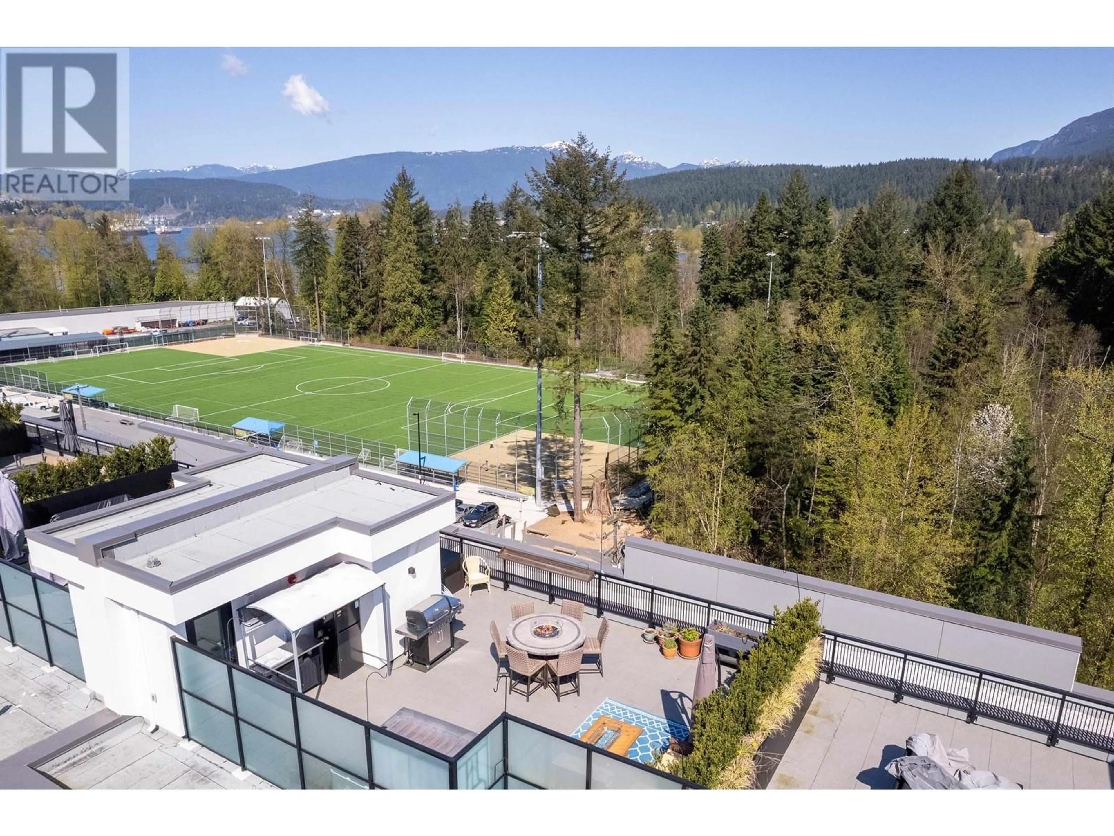 A pic from outside/outdoor area/front of a property/back of a property/a pic from drone, mountain view for 617 - 3131 MURRAY STREET, Port Moody British Columbia V3H0L9