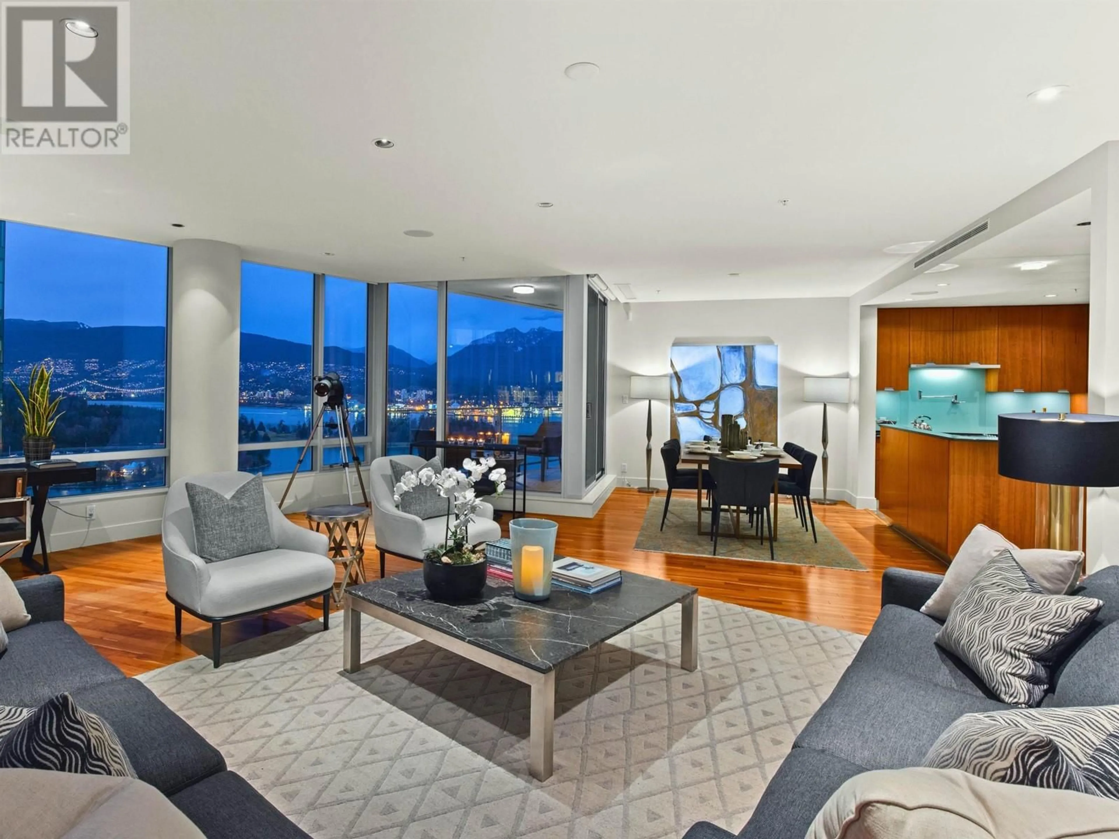 Living room with furniture, unknown for 2803 - 1077 CORDOVA STREET, Vancouver British Columbia V6C2C6