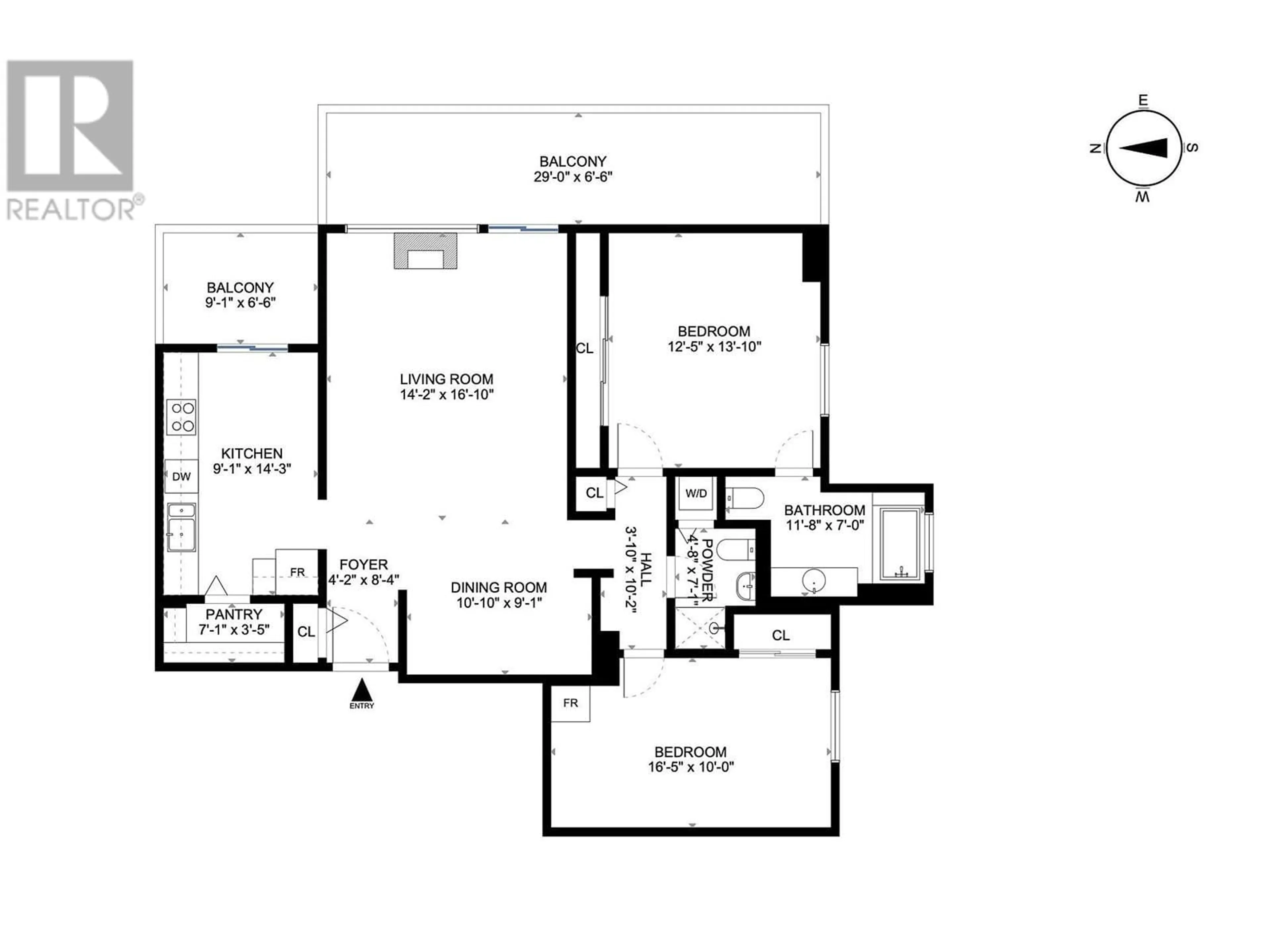 Floor plan for 901 - 545 AUSTIN AVENUE, Coquitlam British Columbia V3K6R4
