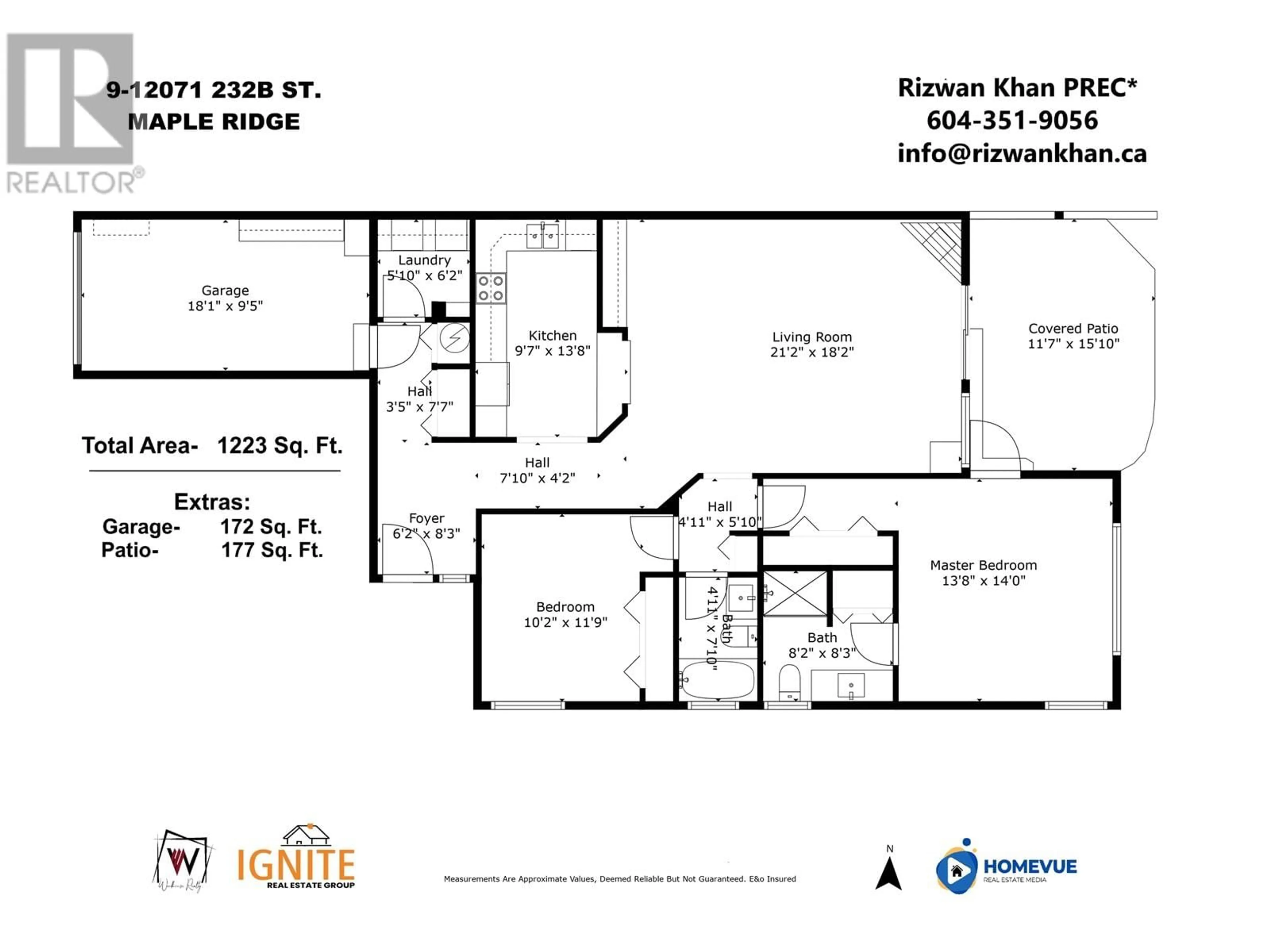 Floor plan for 9 - 12071 232B STREET, Maple Ridge British Columbia V2X0Z7