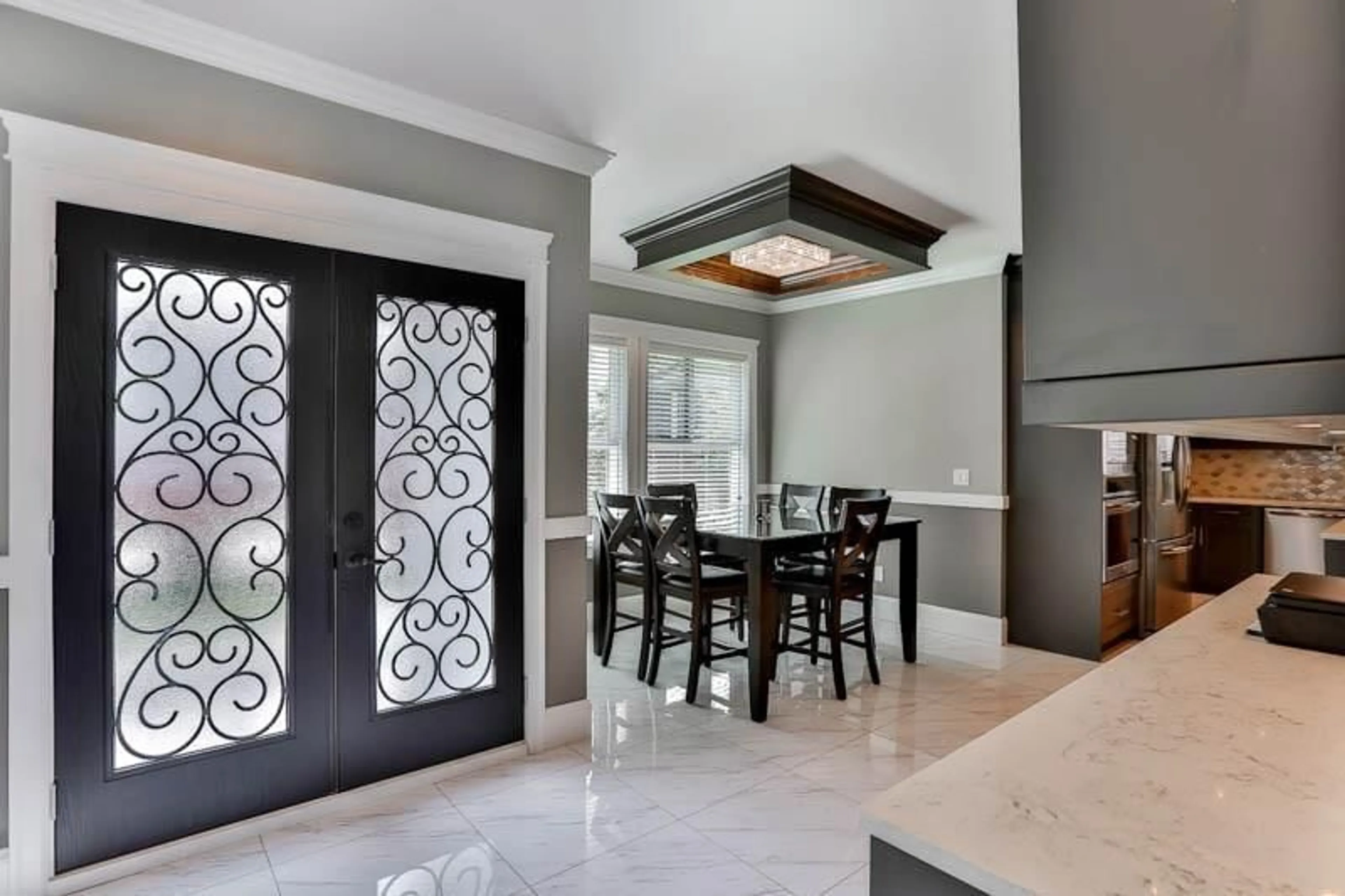 Contemporary kitchen, ceramic/tile floor for 14728 79, Surrey British Columbia V3S2W2