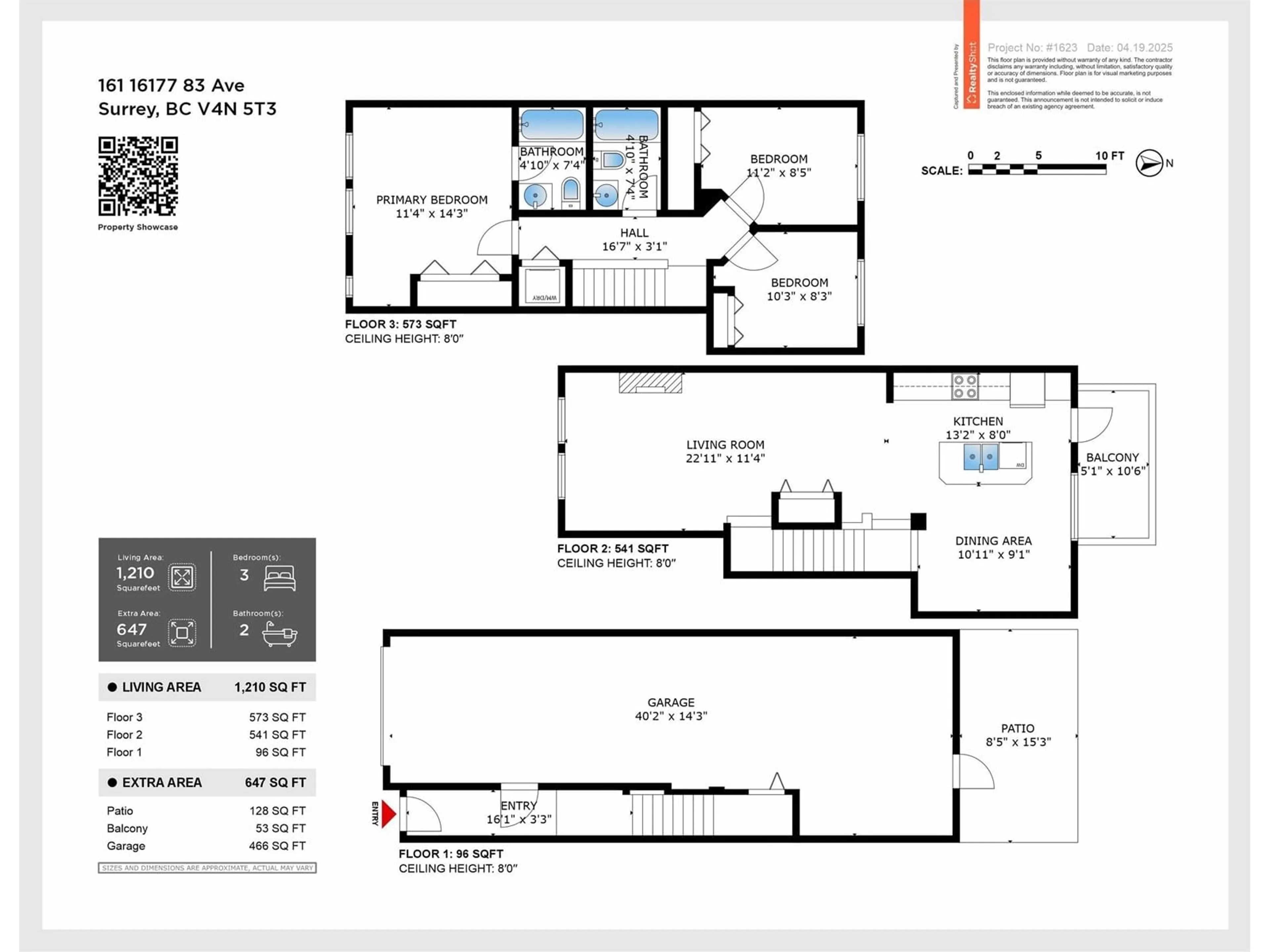 Floor plan for 161 - 16177 83, Surrey British Columbia V4N5T3