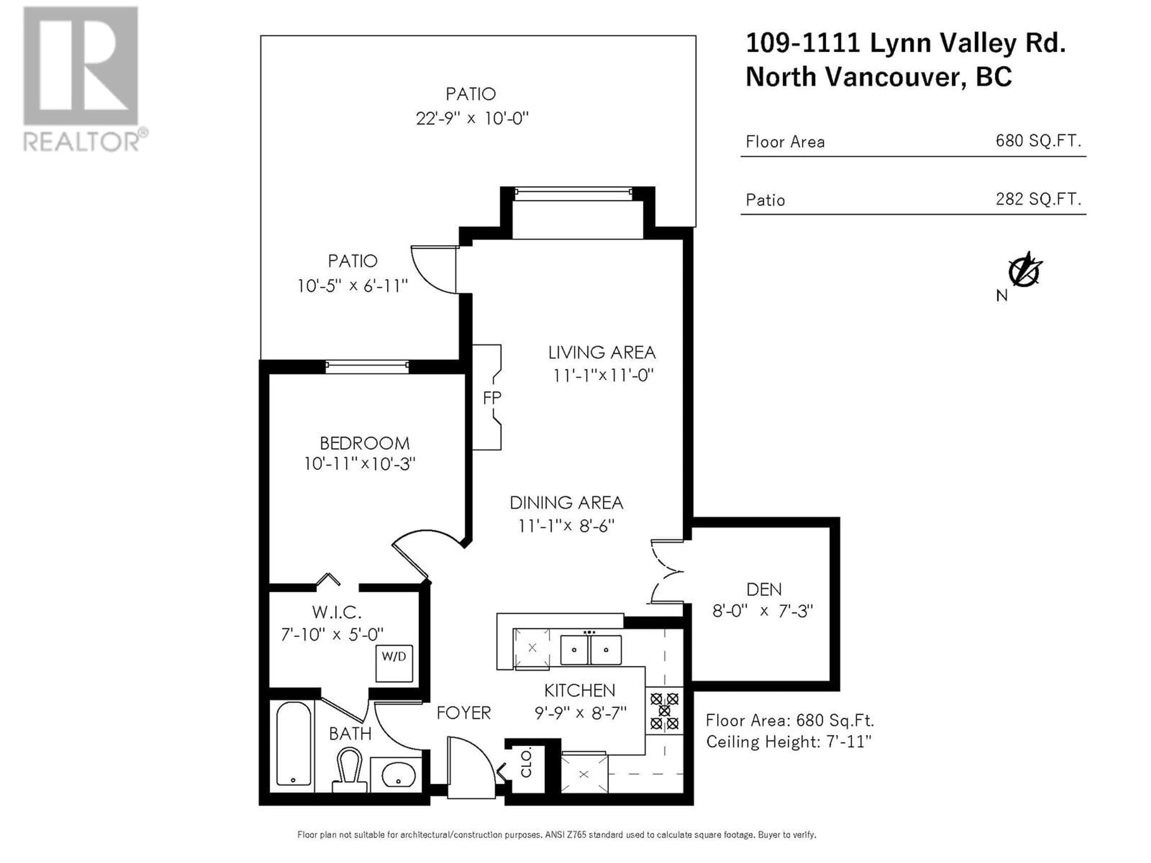Floor plan for 109 - 1111 LYNN VALLEY ROAD, North Vancouver British Columbia V7J3V4