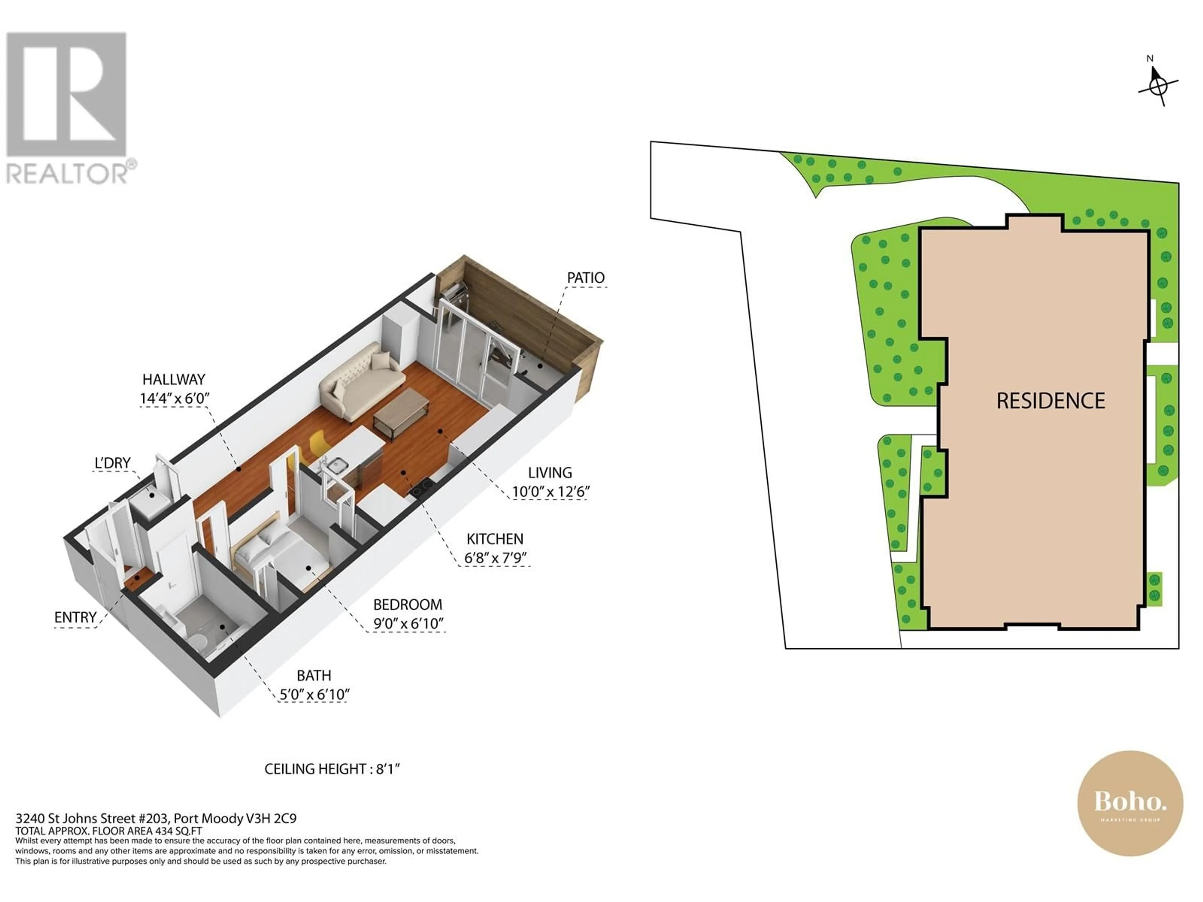 Floor plan for 203 - 3240 ST JOHNS STREET, Port Moody British Columbia V3H0C1