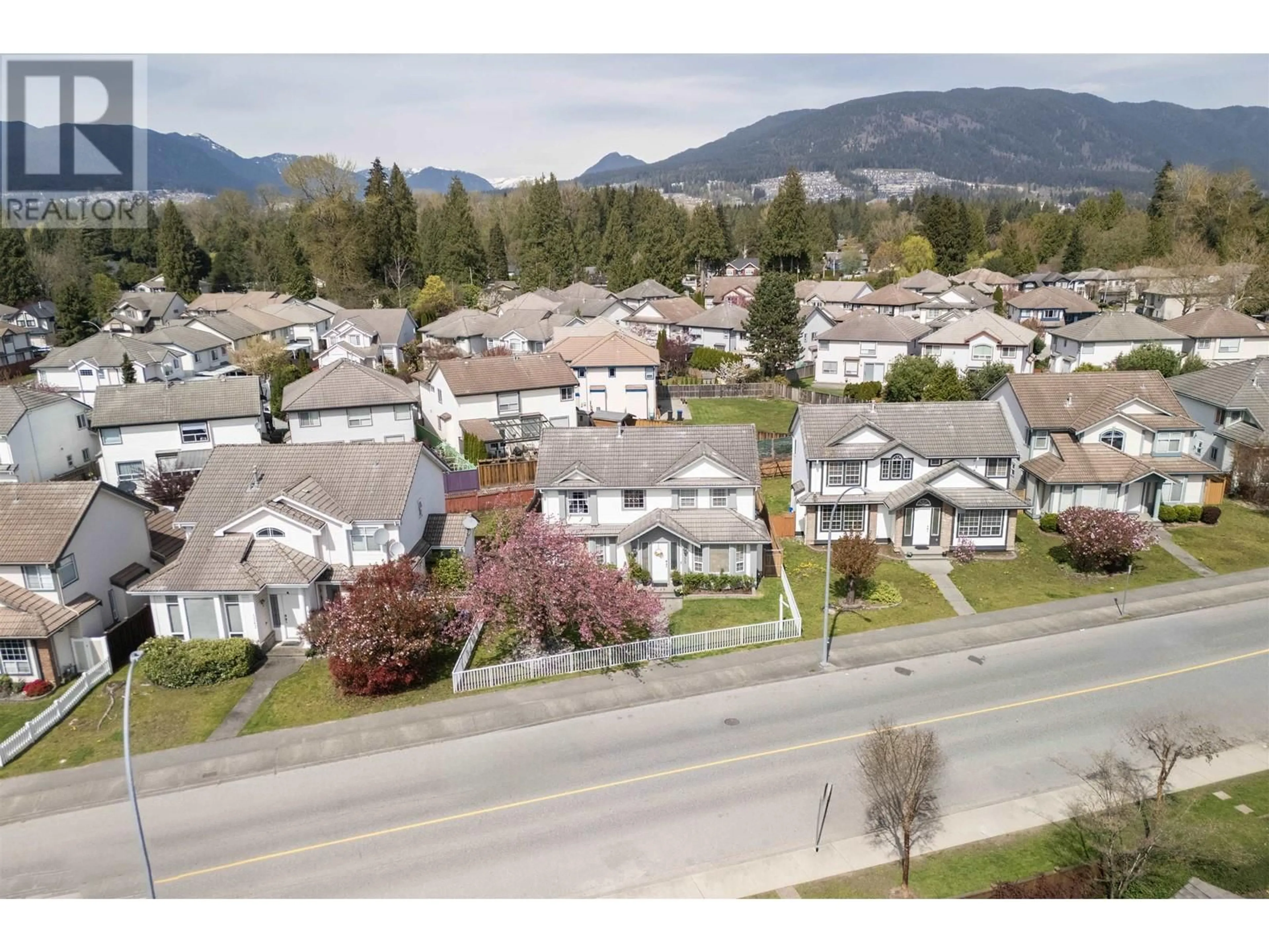 A pic from outside/outdoor area/front of a property/back of a property/a pic from drone, mountain view for 1355 RIVERWOOD GATE, Port Coquitlam British Columbia V3B7W1