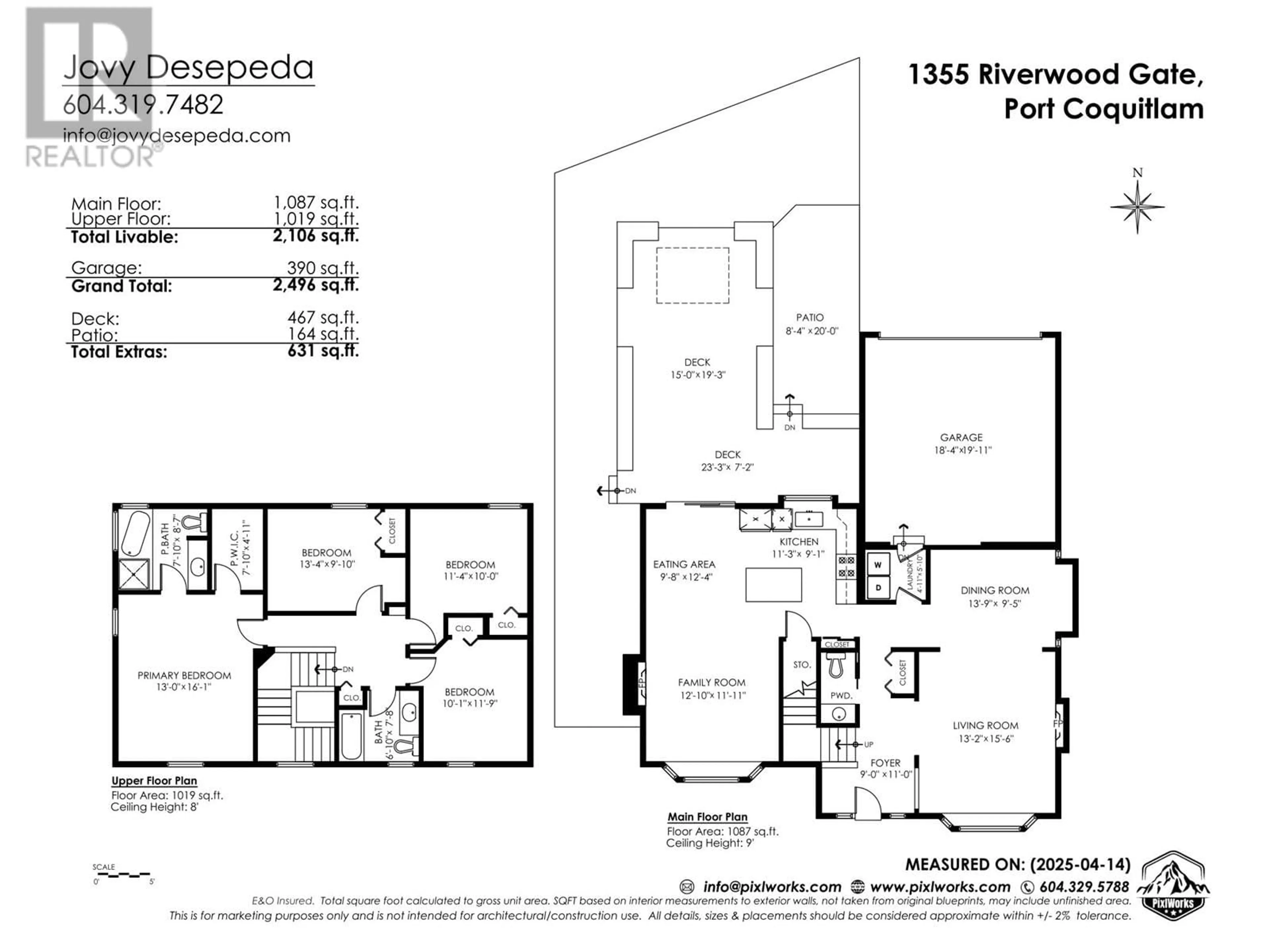 Floor plan for 1355 RIVERWOOD GATE, Port Coquitlam British Columbia V3B7W1
